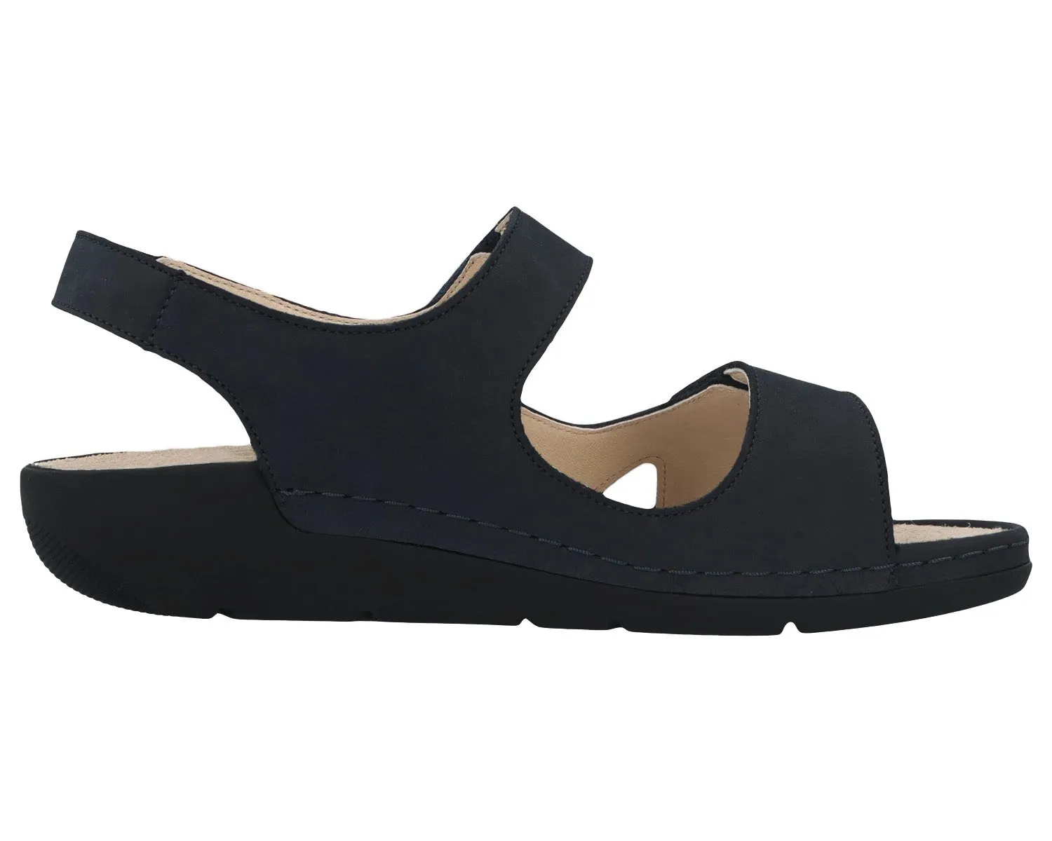 LEONA Black Nubuck Leather