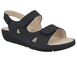 LEONA Black Nubuck Leather