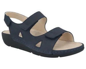 LEONA Navy Nubuck Leather