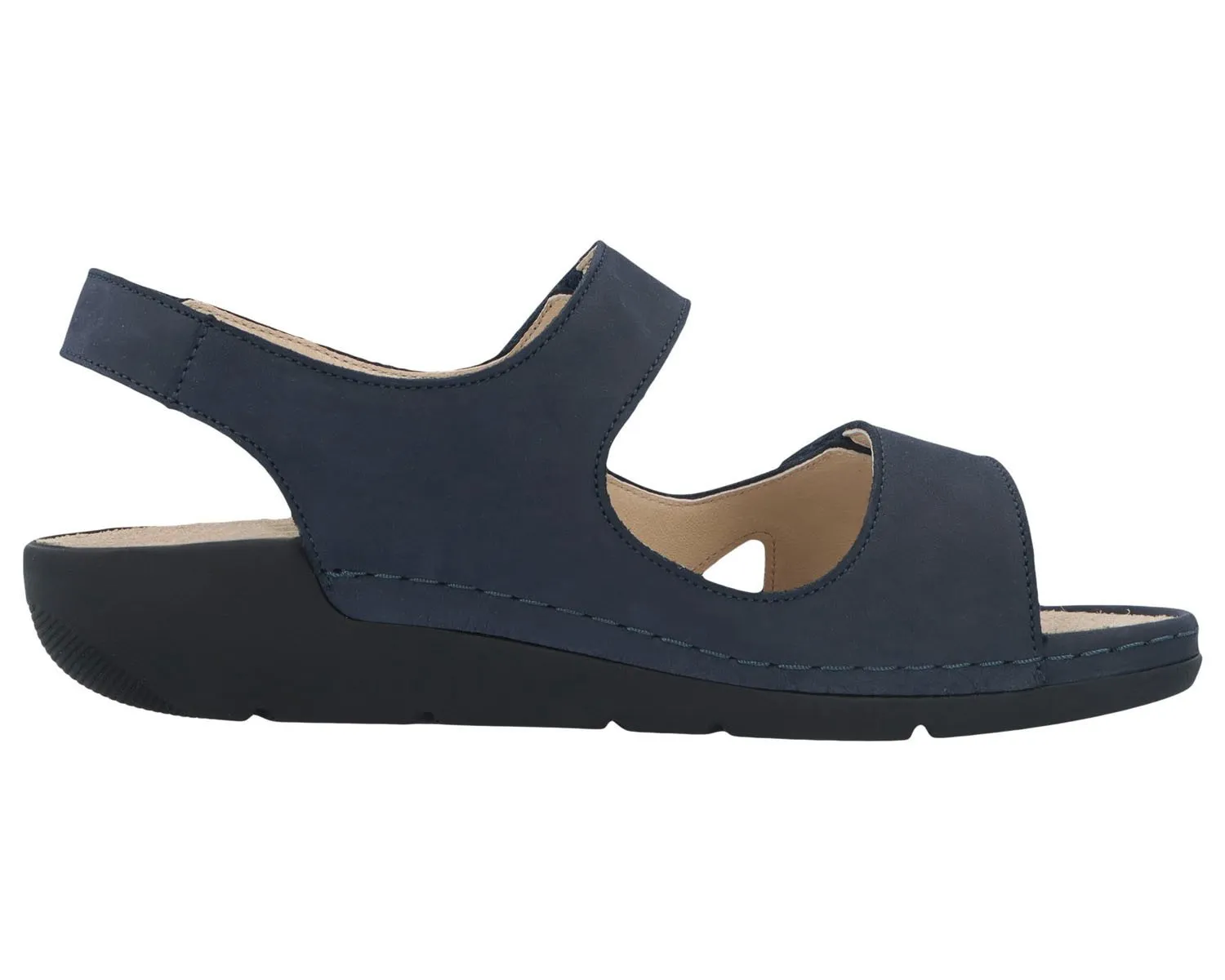 LEONA Navy Nubuck Leather