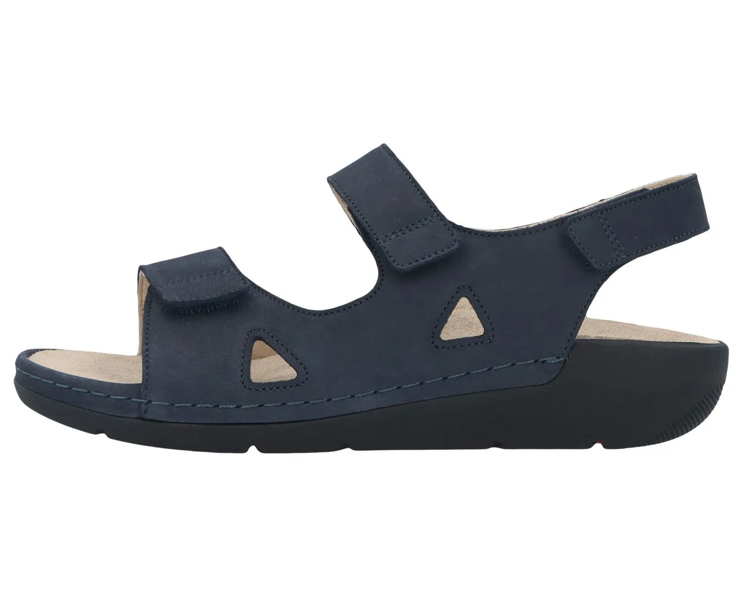 LEONA Navy Nubuck Leather