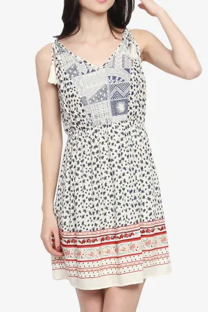 Lily Sleeveless Printed Fit & Flare Dress