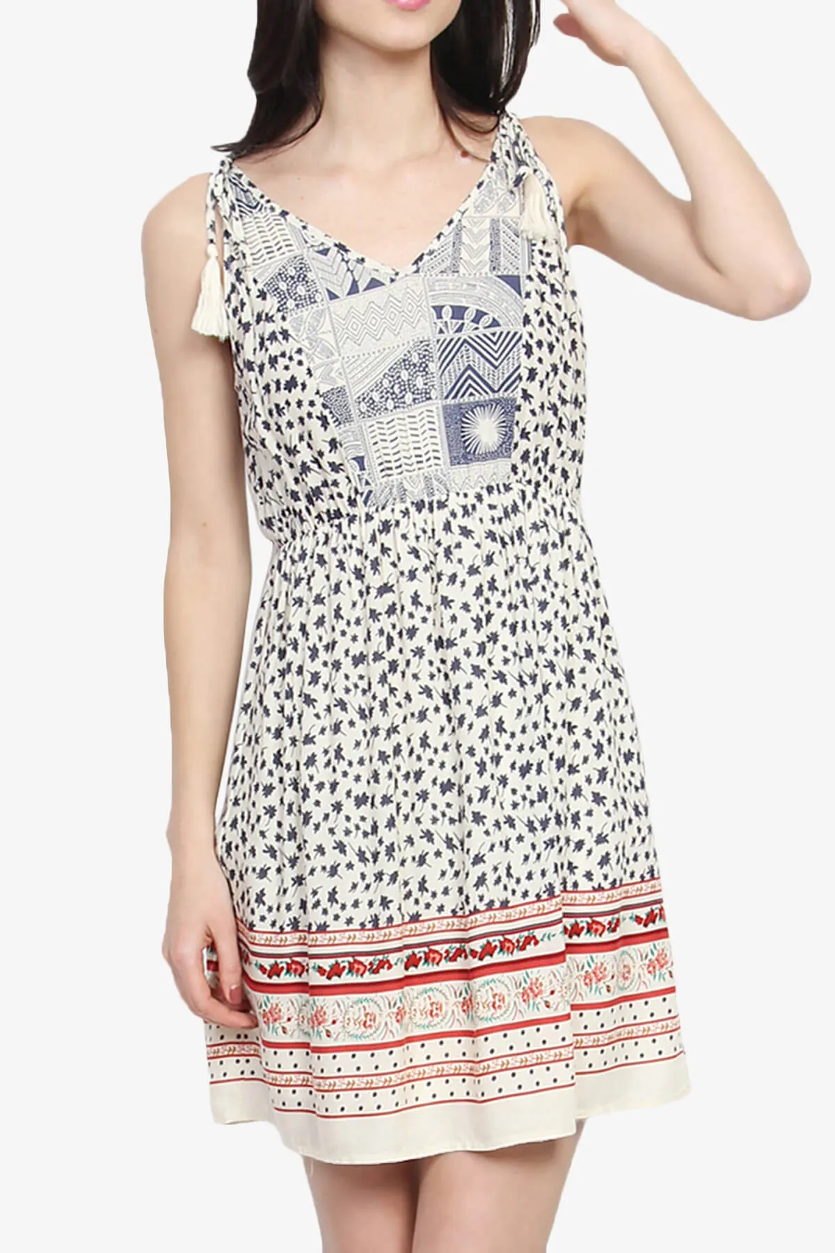 Lily Sleeveless Printed Fit & Flare Dress