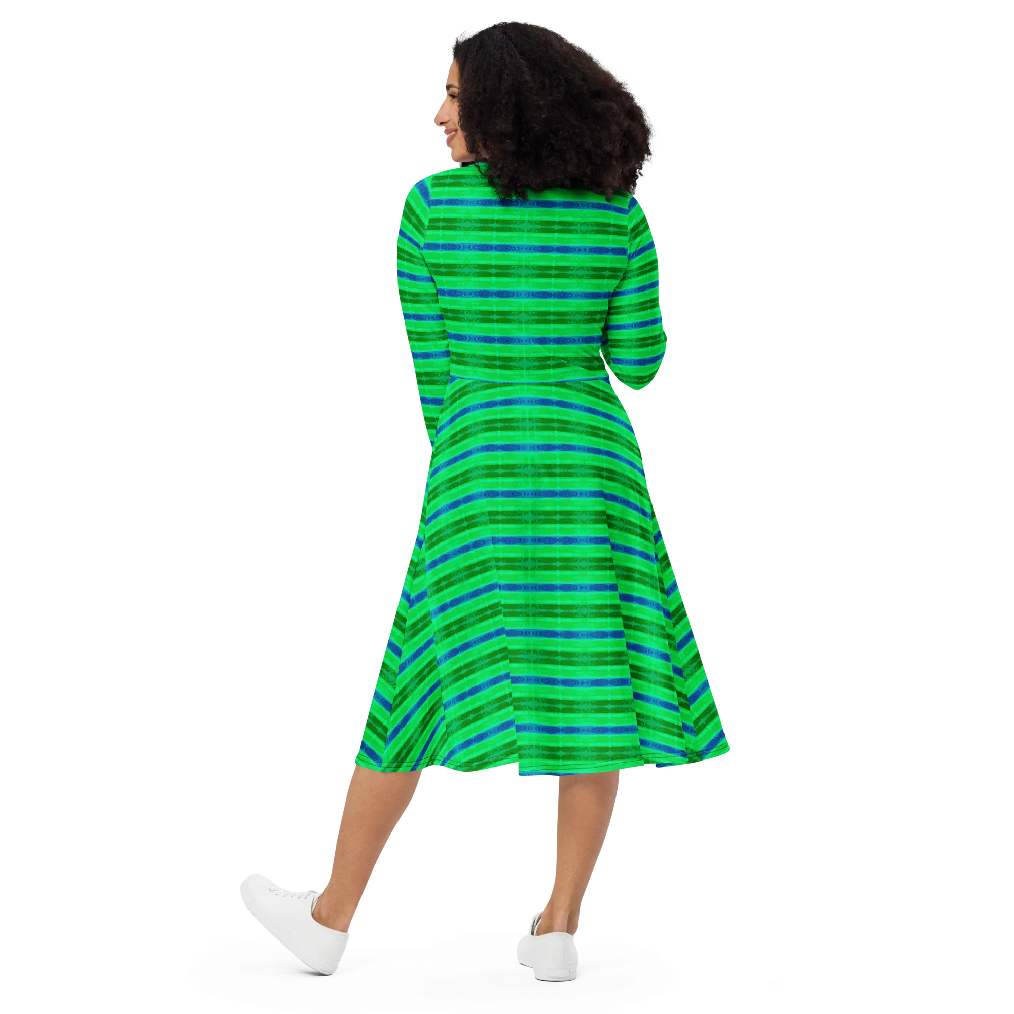 Long Sleeve Midi Dress (Her/Muliebris)(Rind#10 Rind Link Flip) RJSTH@Fabric#10 RJTHS2022 RJS