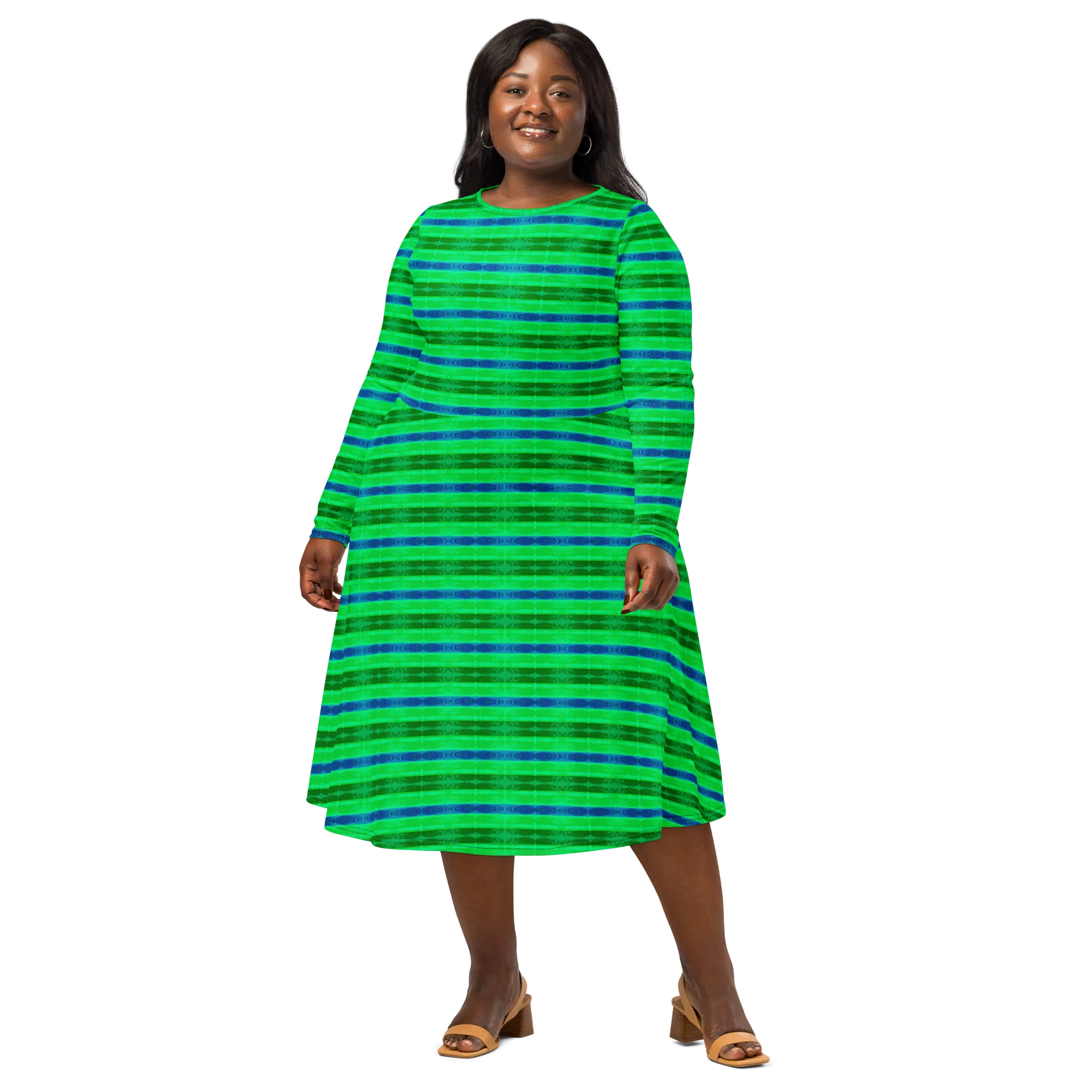 Long Sleeve Midi Dress (Her/Muliebris)(Rind#10 Rind Link Flip) RJSTH@Fabric#10 RJTHS2022 RJS