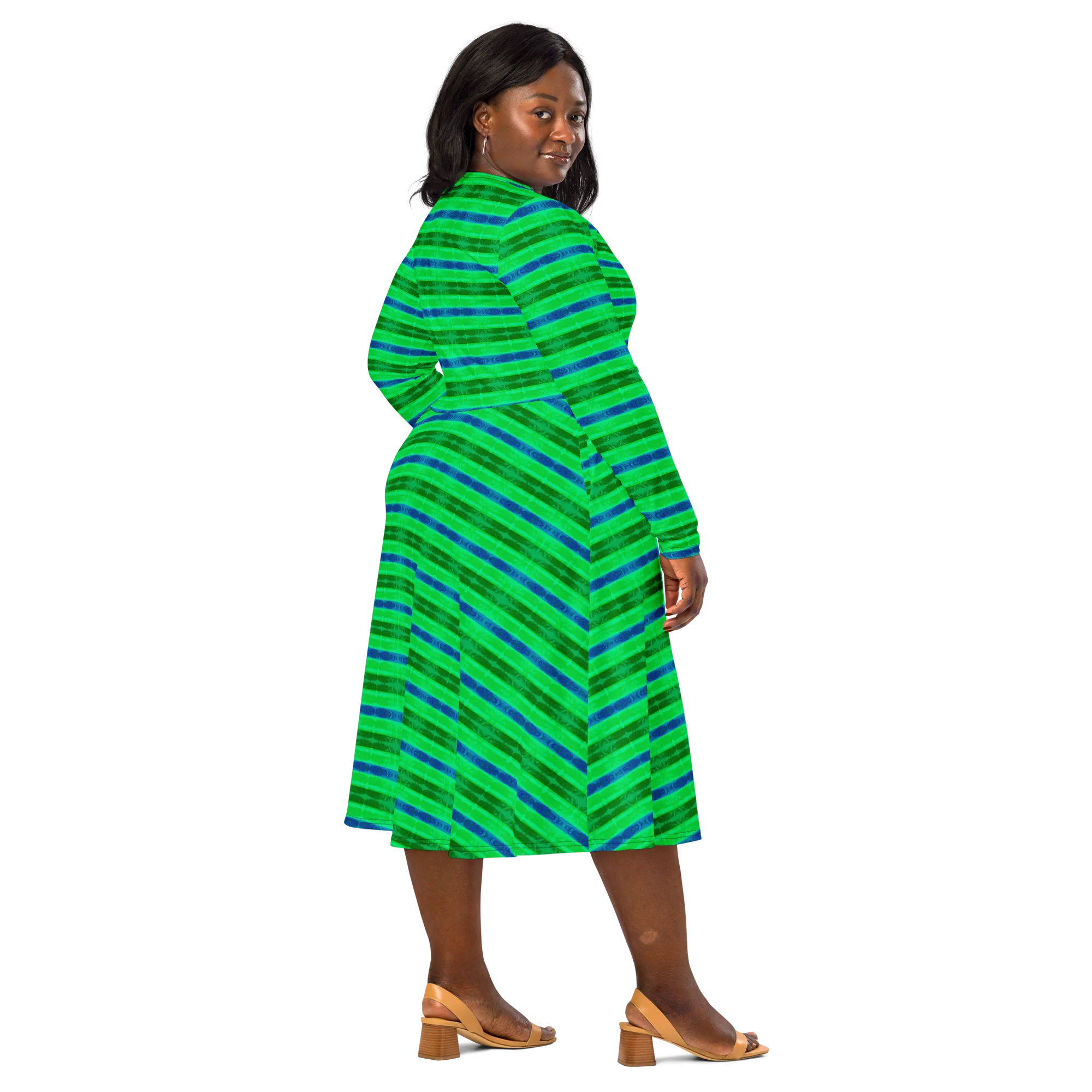Long Sleeve Midi Dress (Her/Muliebris)(Rind#10 Rind Link Flip) RJSTH@Fabric#10 RJTHS2022 RJS