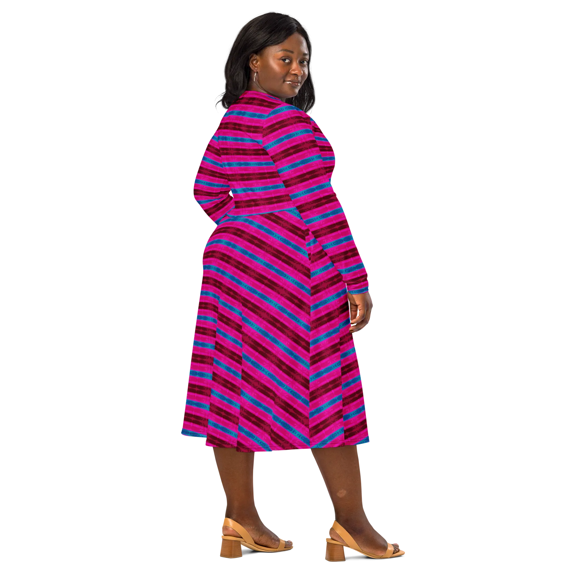 Long Sleeve Midi Dress (Her/Muliebris)(Rind#11 Rind Link Flip) RJSTH@Fabric#11 RJTHS2022 RJS