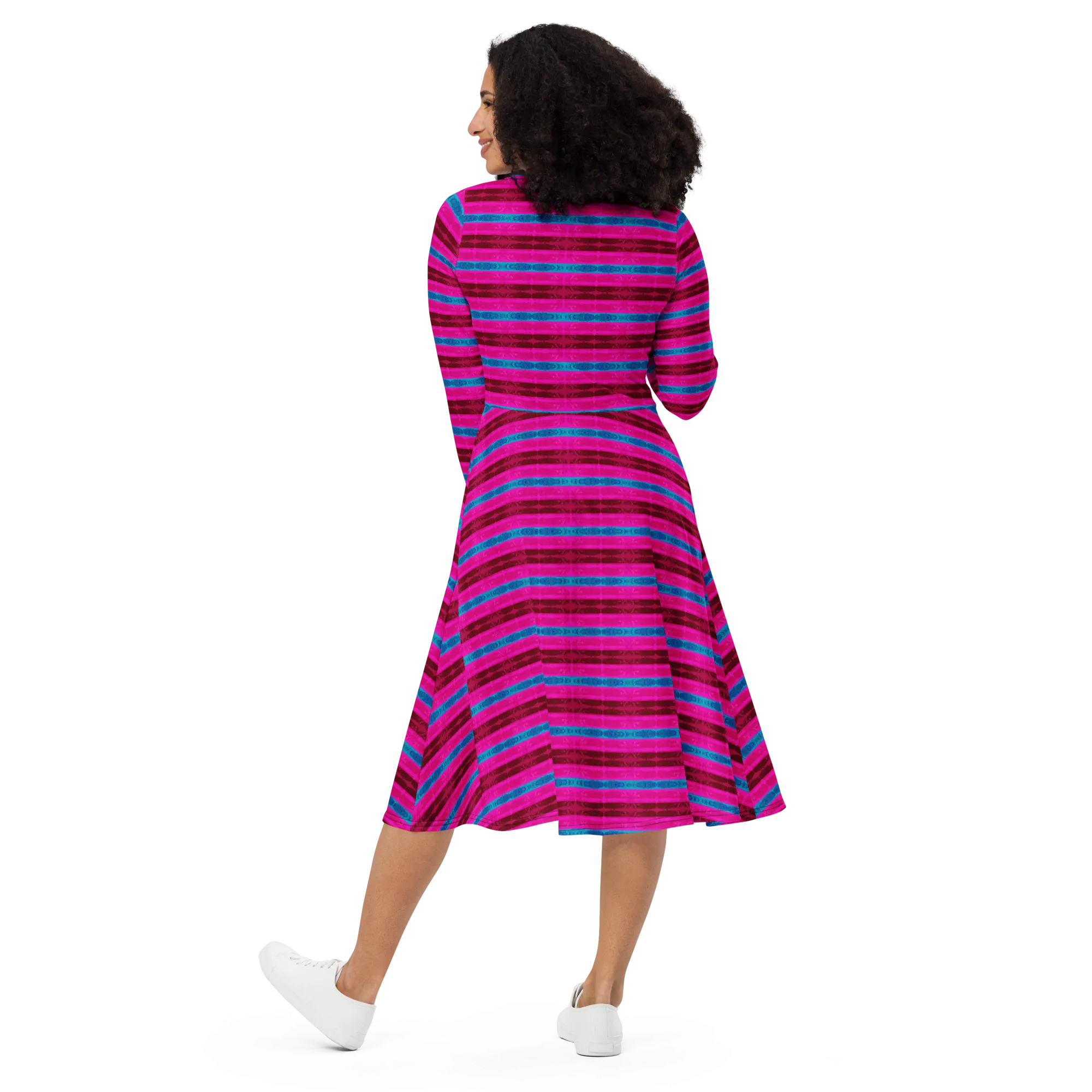 Long Sleeve Midi Dress (Her/Muliebris)(Rind#11 Rind Link Flip) RJSTH@Fabric#11 RJTHS2022 RJS