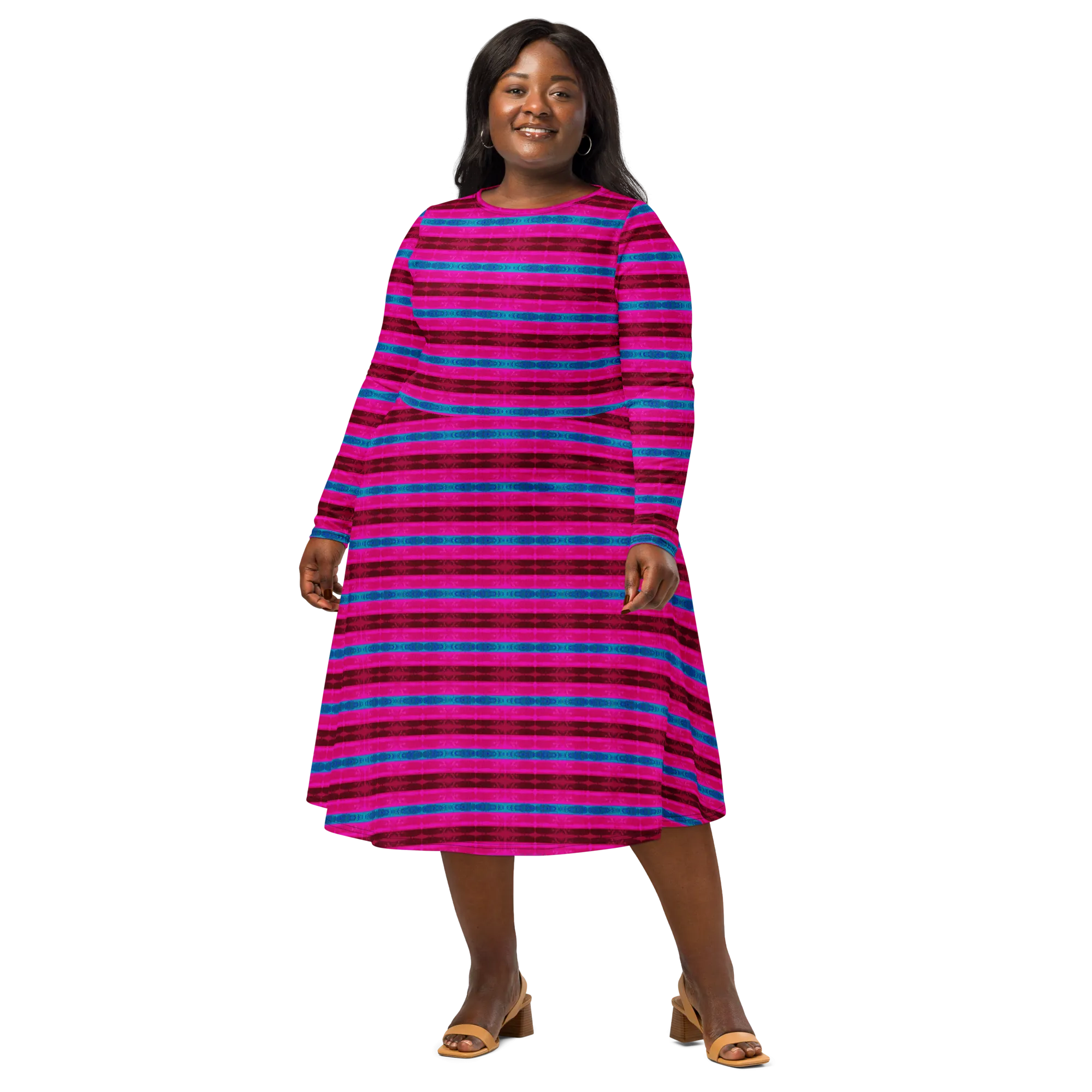 Long Sleeve Midi Dress (Her/Muliebris)(Rind#11 Rind Link Flip) RJSTH@Fabric#11 RJTHS2022 RJS