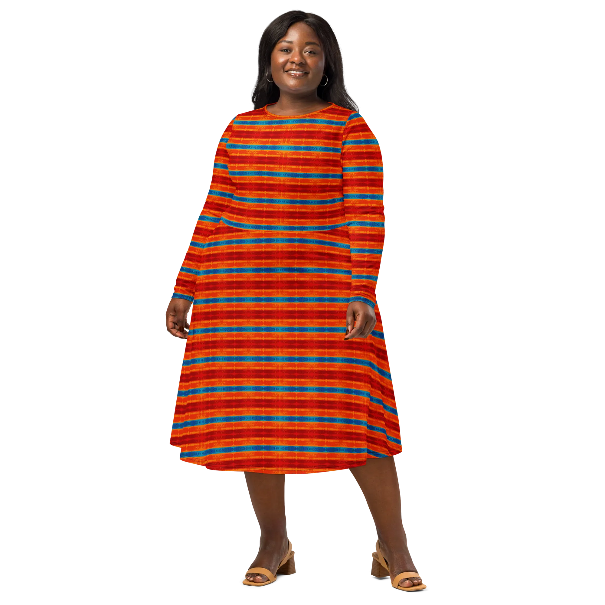 Long Sleeve Midi Dress (Her/Muliebris)(Rind#12 Rind Link Flip) RJSTH@Fabric12 RJTHS2022 RJS