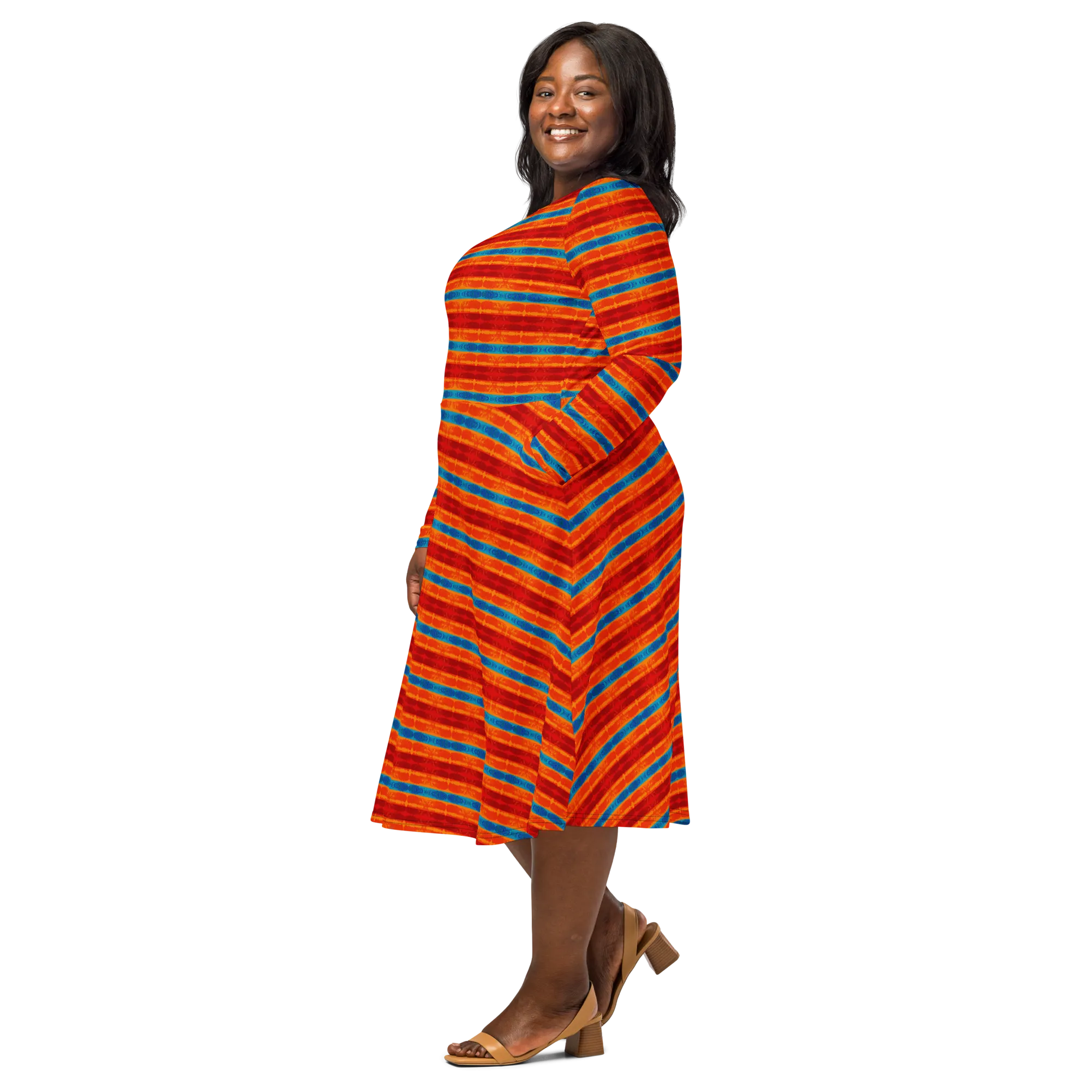 Long Sleeve Midi Dress (Her/Muliebris)(Rind#12 Rind Link Flip) RJSTH@Fabric12 RJTHS2022 RJS