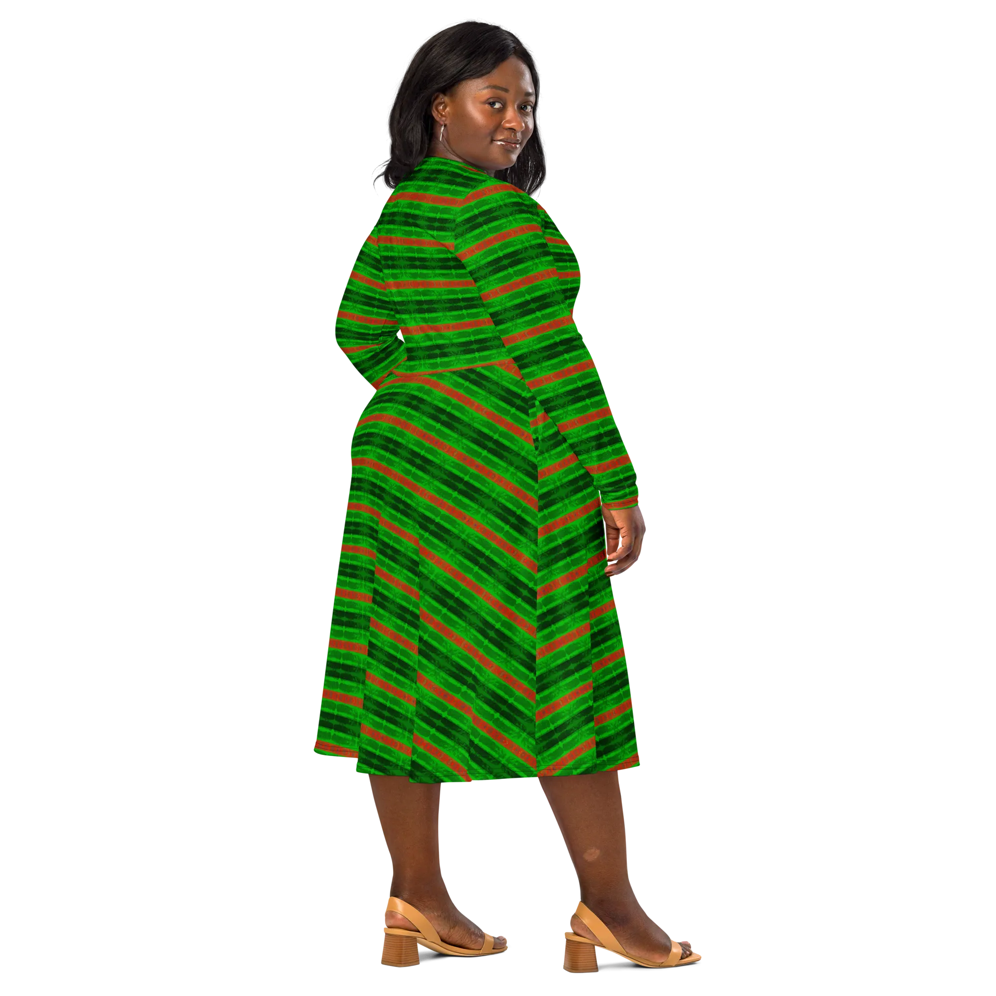 Long Sleeve Midi Dress (Her/Muliebris)(Rind#3 Rind Link Flip) RJSTH@Fabric#3 RJTHS2022 RJS