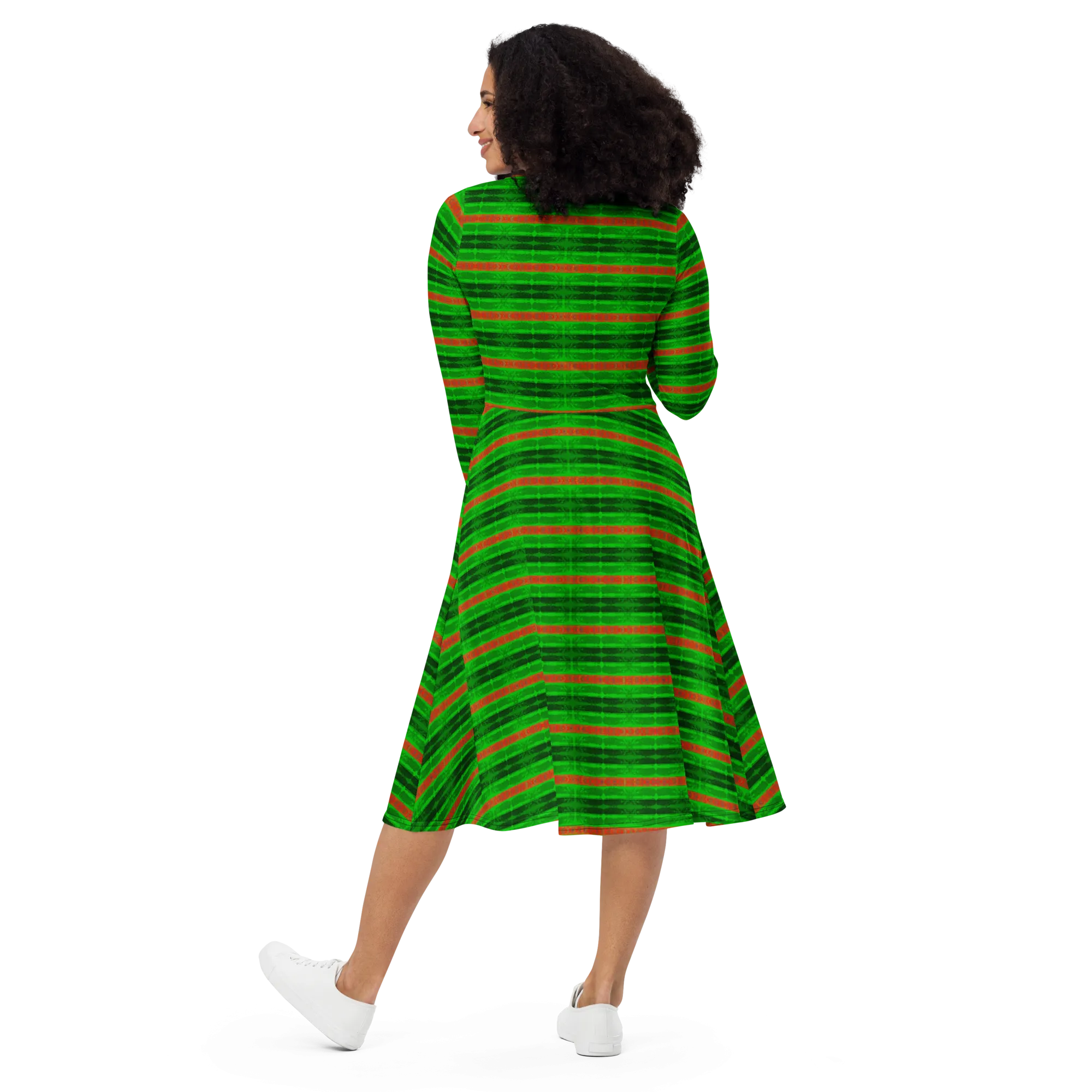 Long Sleeve Midi Dress (Her/Muliebris)(Rind#3 Rind Link Flip) RJSTH@Fabric#3 RJTHS2022 RJS