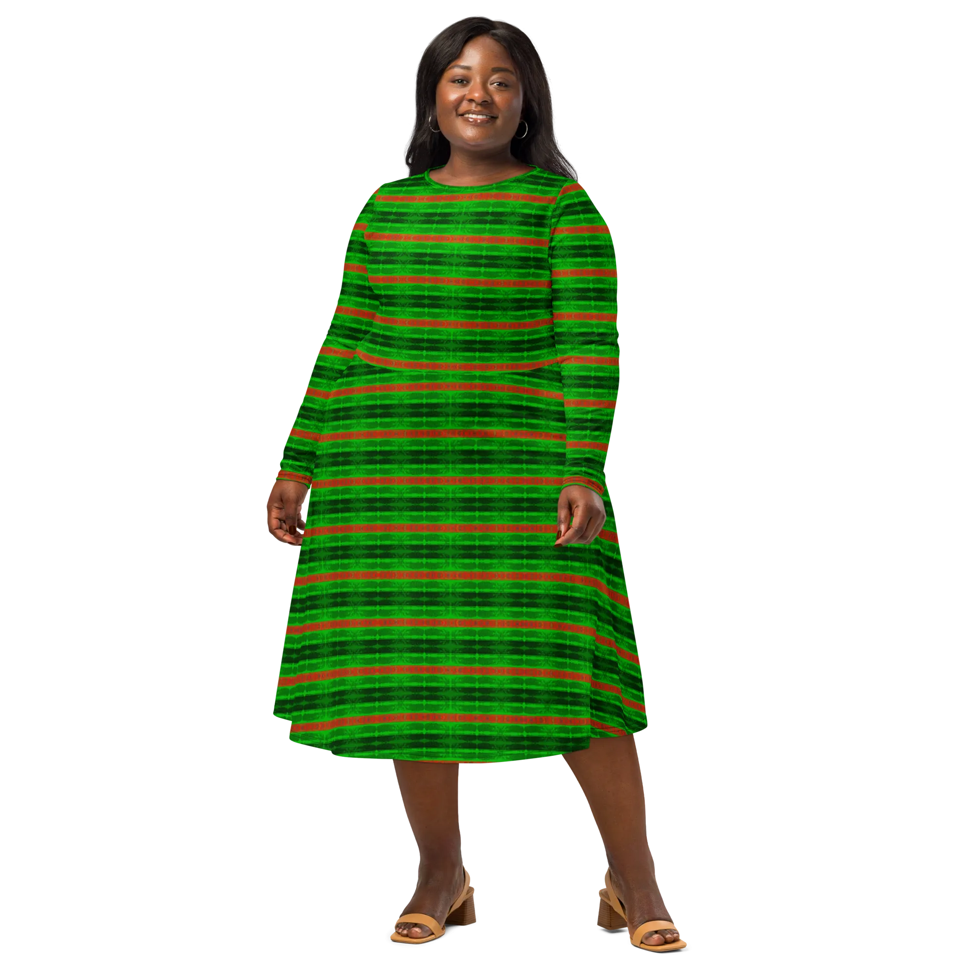 Long Sleeve Midi Dress (Her/Muliebris)(Rind#3 Rind Link Flip) RJSTH@Fabric#3 RJTHS2022 RJS