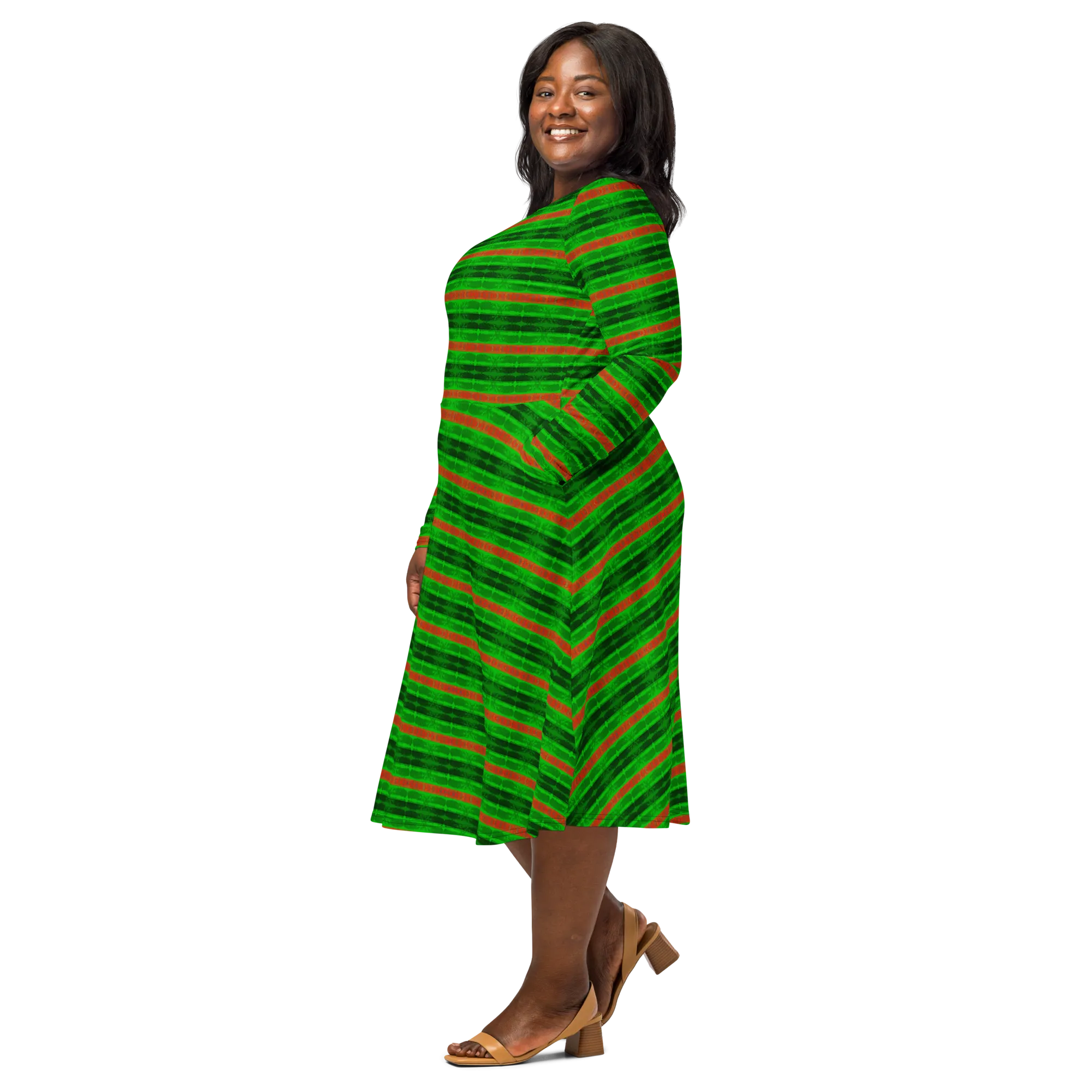 Long Sleeve Midi Dress (Her/Muliebris)(Rind#3 Rind Link Flip) RJSTH@Fabric#3 RJTHS2022 RJS