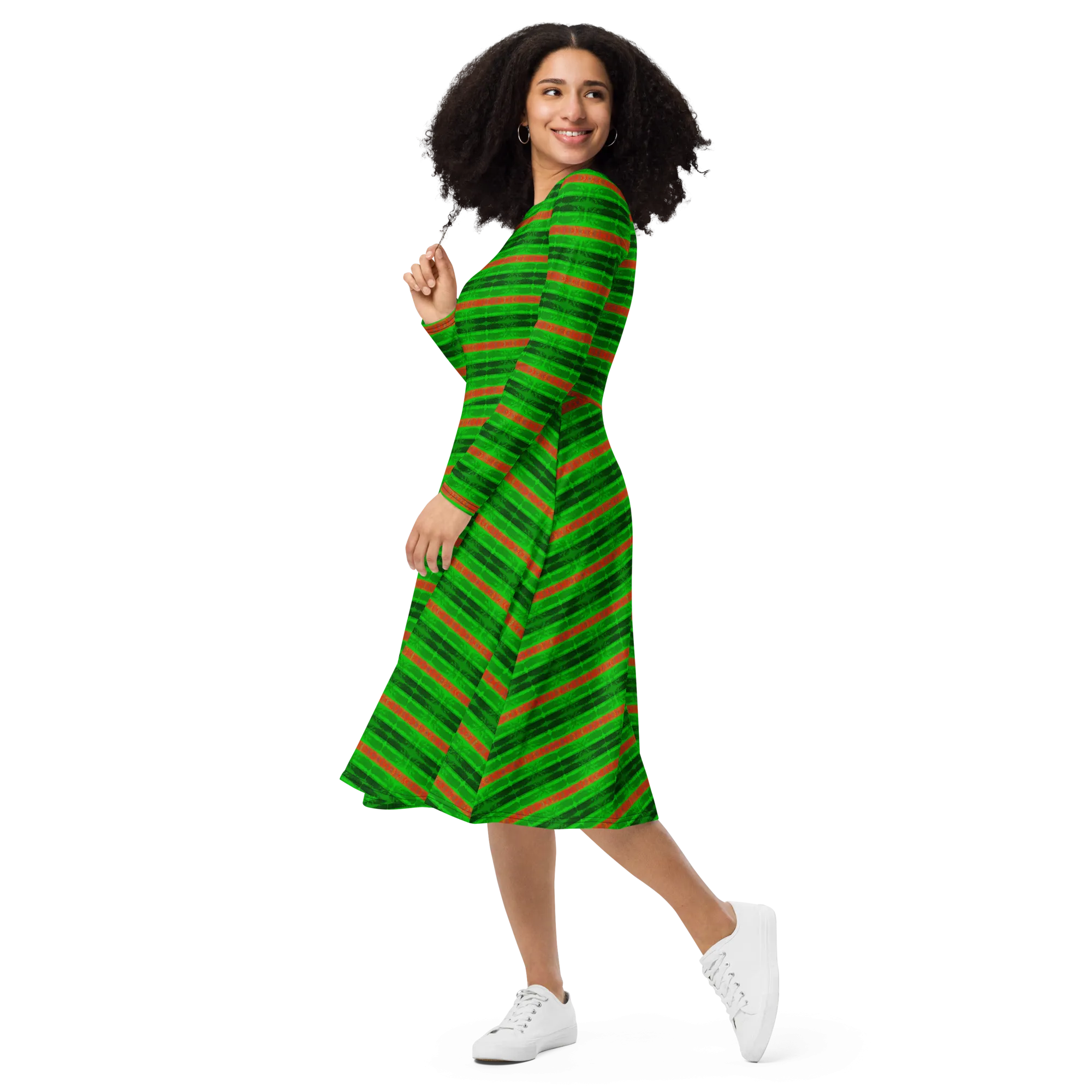 Long Sleeve Midi Dress (Her/Muliebris)(Rind#3 Rind Link Flip) RJSTH@Fabric#3 RJTHS2022 RJS