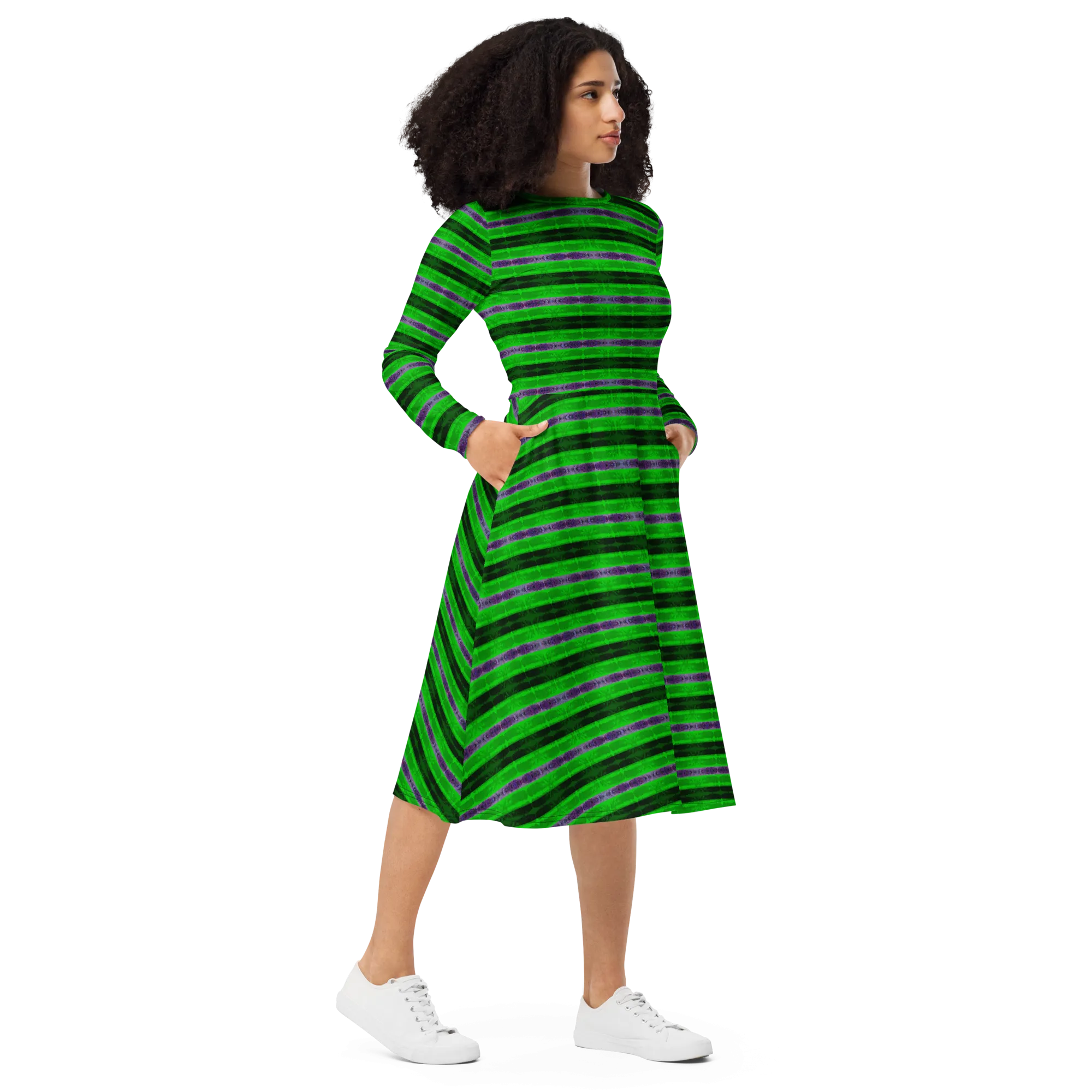 Long Sleeve Midi Dress (Her/Muliebris)(Rind#4 Rind Link Flip) RJSTH@Fabric#4 RJTHS2022 RJS