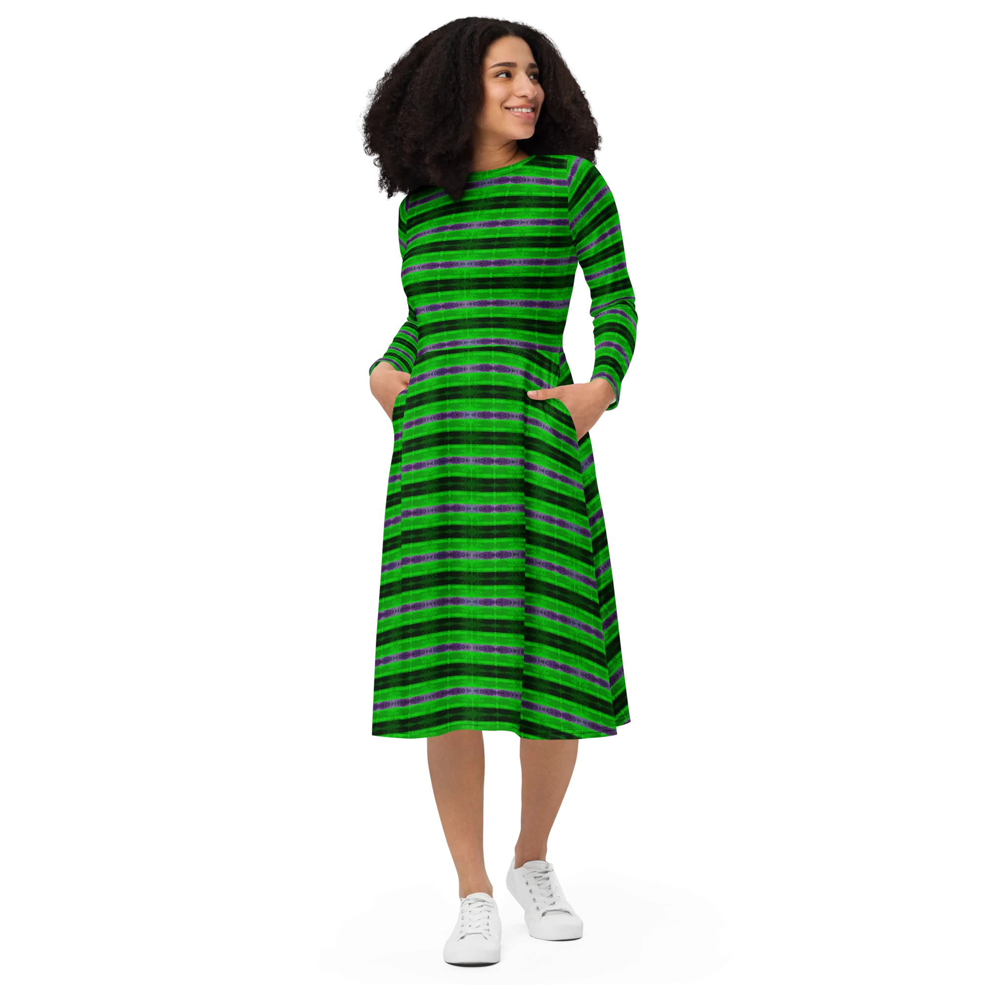 Long Sleeve Midi Dress (Her/Muliebris)(Rind#4 Rind Link Flip) RJSTH@Fabric#4 RJTHS2022 RJS