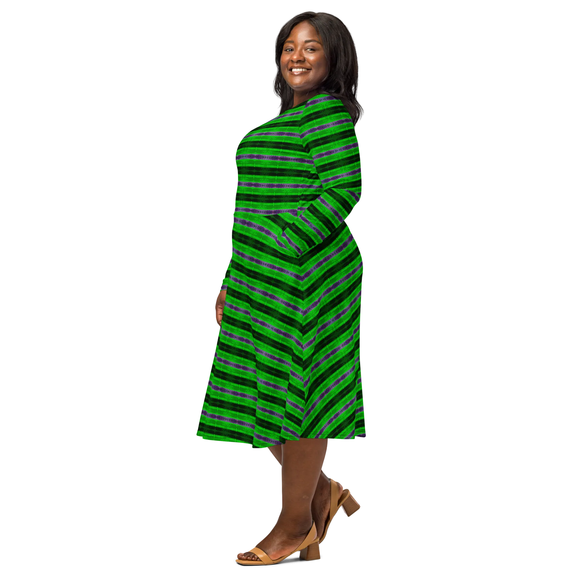 Long Sleeve Midi Dress (Her/Muliebris)(Rind#4 Rind Link Flip) RJSTH@Fabric#4 RJTHS2022 RJS