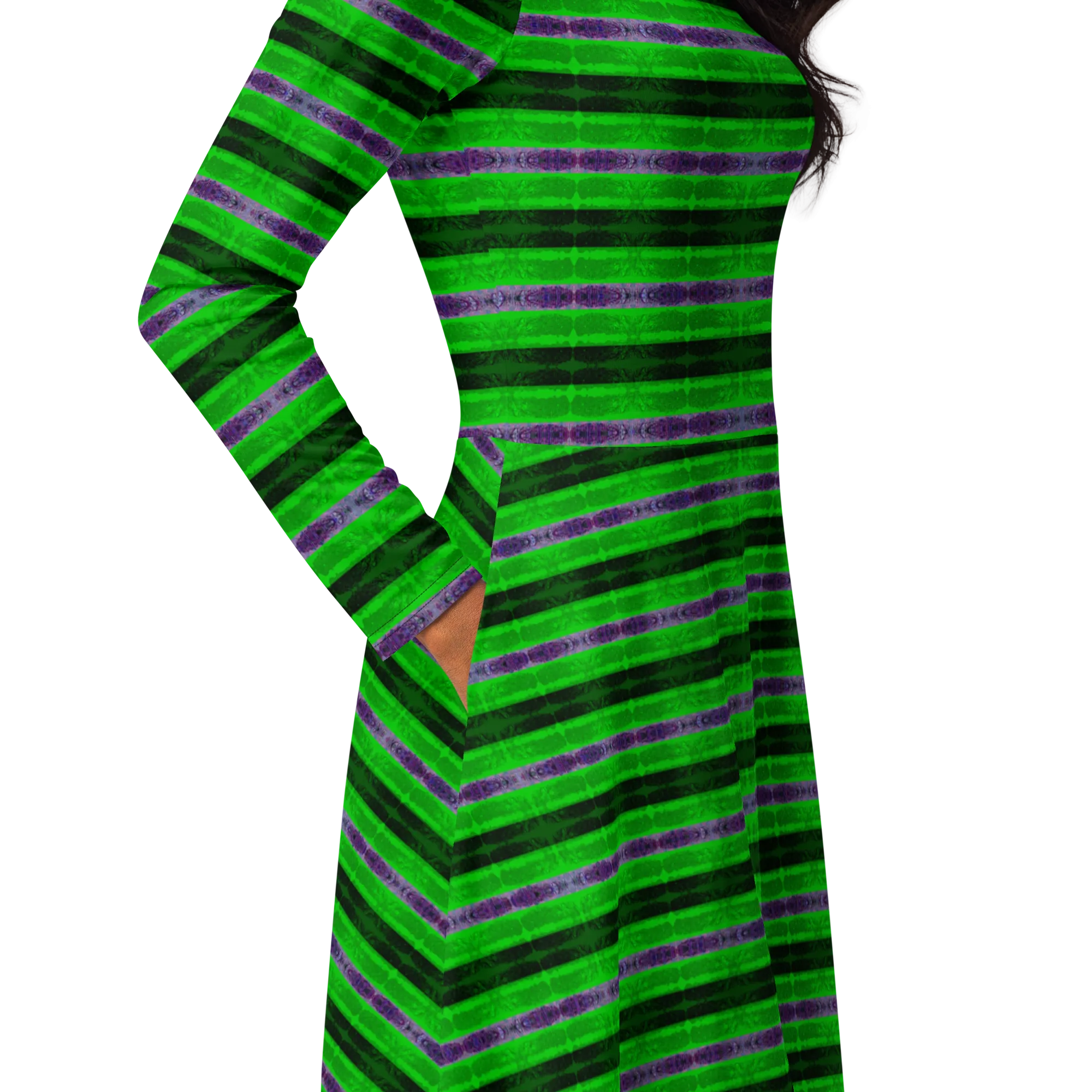 Long Sleeve Midi Dress (Her/Muliebris)(Rind#4 Rind Link Flip) RJSTH@Fabric#4 RJTHS2022 RJS