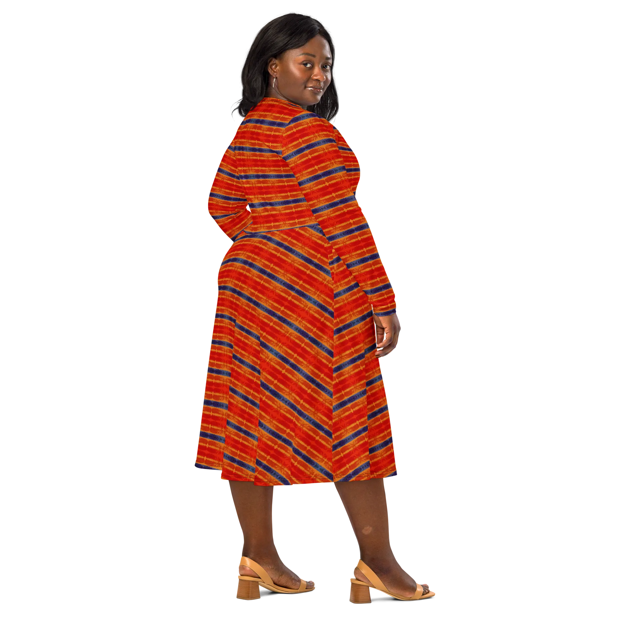 Long Sleeve Midi Dress (Her/Muliebris)(Rind#6 Rind Link Flip) RJSTH@Fabric#6 RJTHS2022 RJS