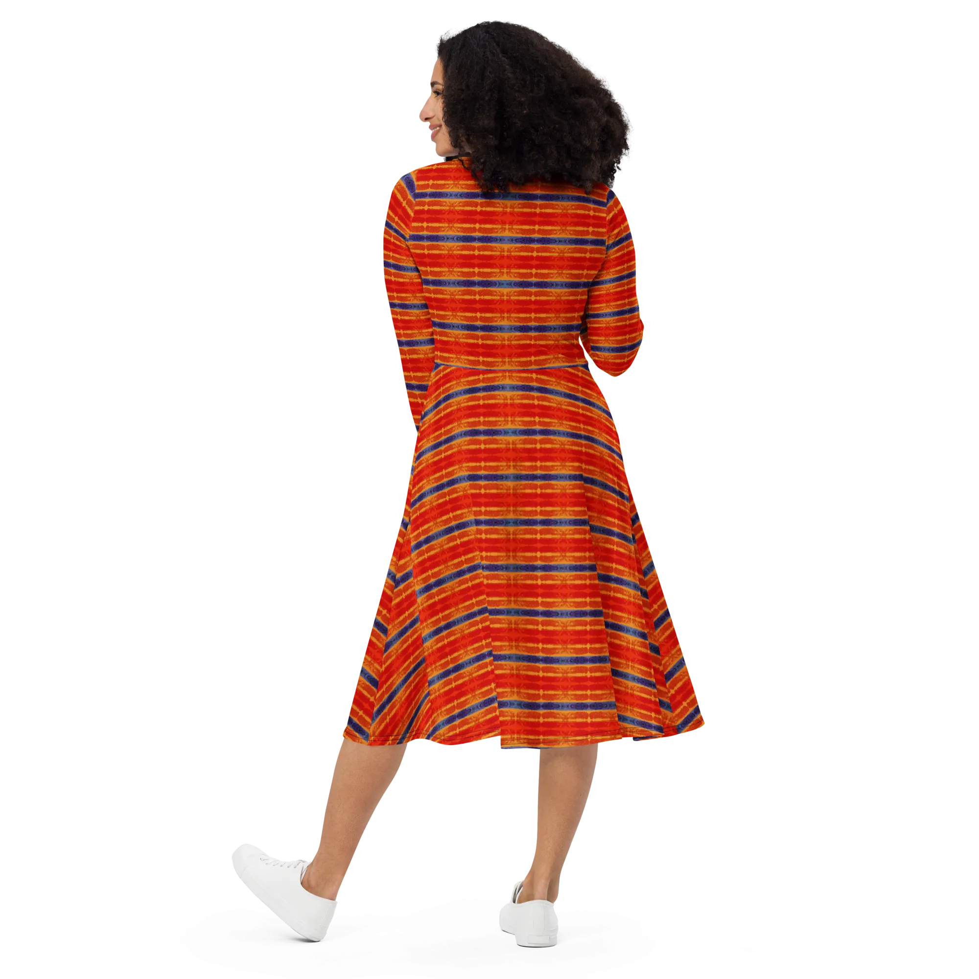 Long Sleeve Midi Dress (Her/Muliebris)(Rind#6 Rind Link Flip) RJSTH@Fabric#6 RJTHS2022 RJS