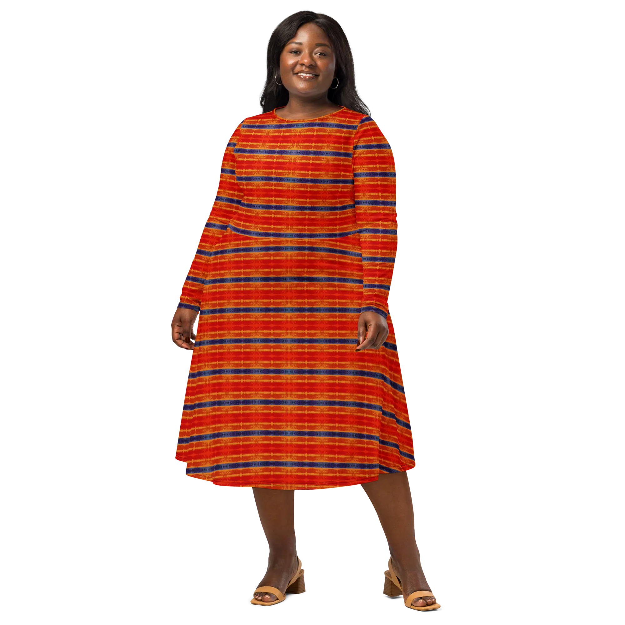 Long Sleeve Midi Dress (Her/Muliebris)(Rind#6 Rind Link Flip) RJSTH@Fabric#6 RJTHS2022 RJS