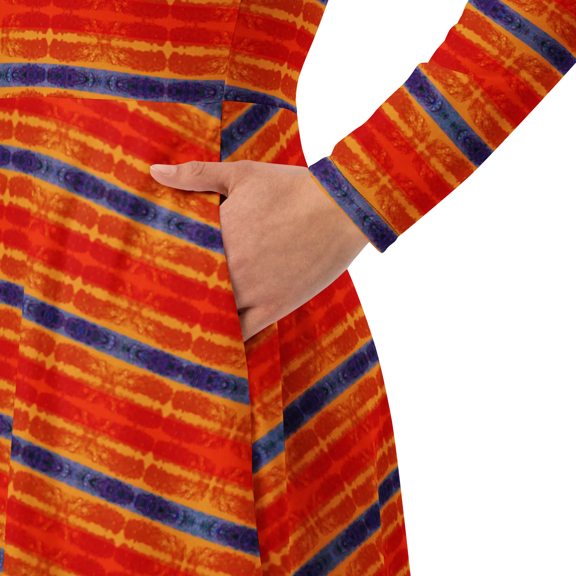 Long Sleeve Midi Dress (Her/Muliebris)(Rind#6 Rind Link Flip) RJSTH@Fabric#6 RJTHS2022 RJS
