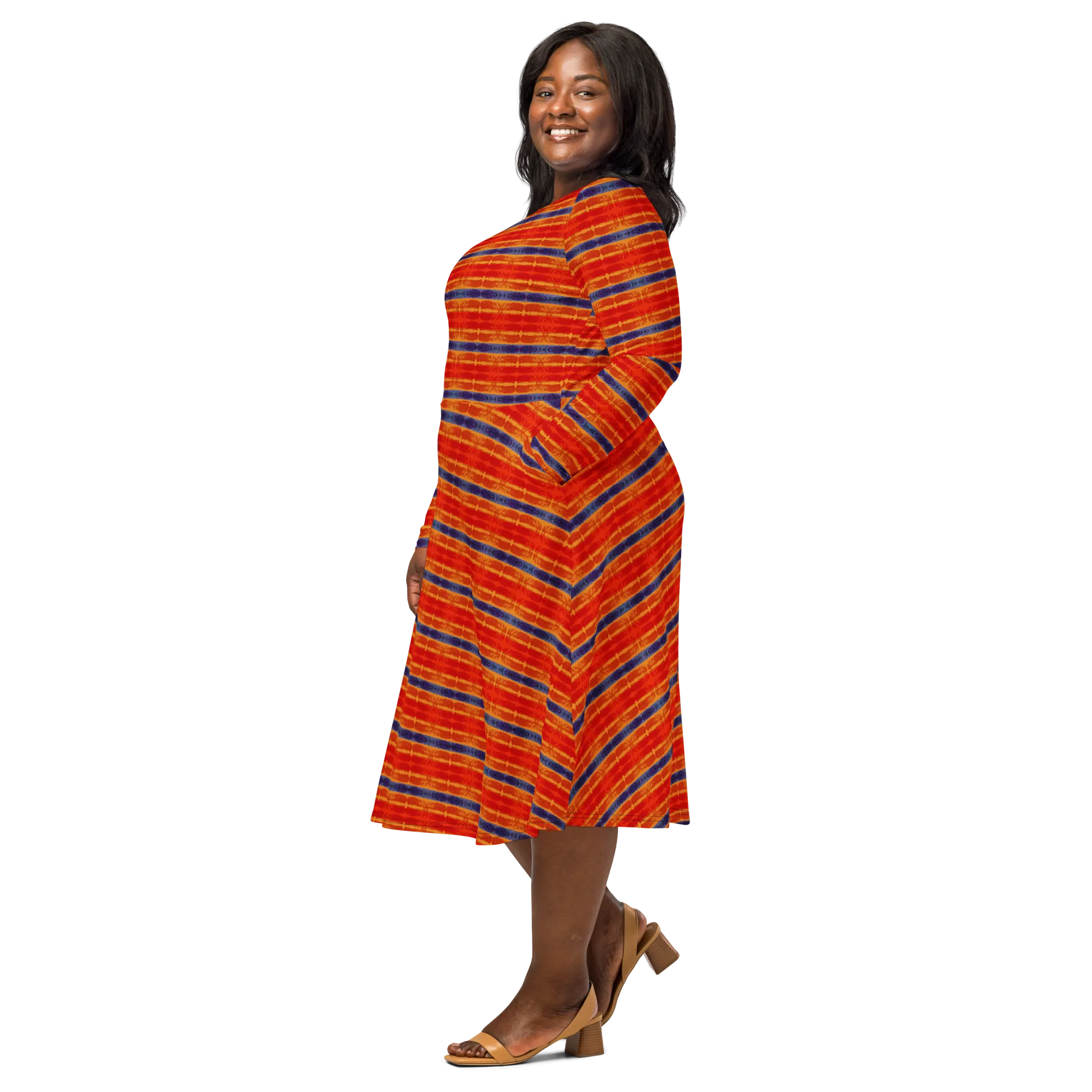 Long Sleeve Midi Dress (Her/Muliebris)(Rind#6 Rind Link Flip) RJSTH@Fabric#6 RJTHS2022 RJS