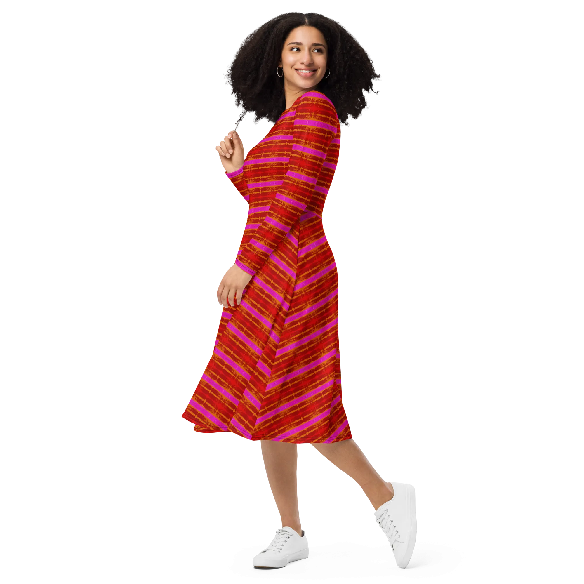 Long Sleeve Midi Dress (Her/Muliebris)(Rind#7 Rind Link Flip) RJSTH@Fabric#7 RJTHS2022 RJS