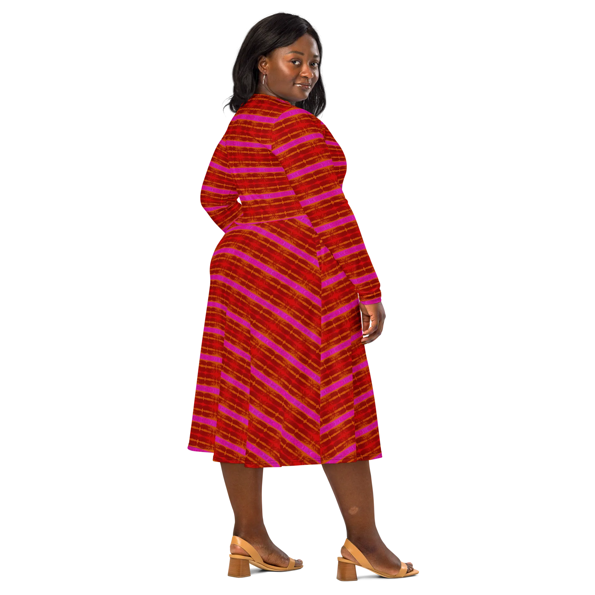 Long Sleeve Midi Dress (Her/Muliebris)(Rind#7 Rind Link Flip) RJSTH@Fabric#7 RJTHS2022 RJS