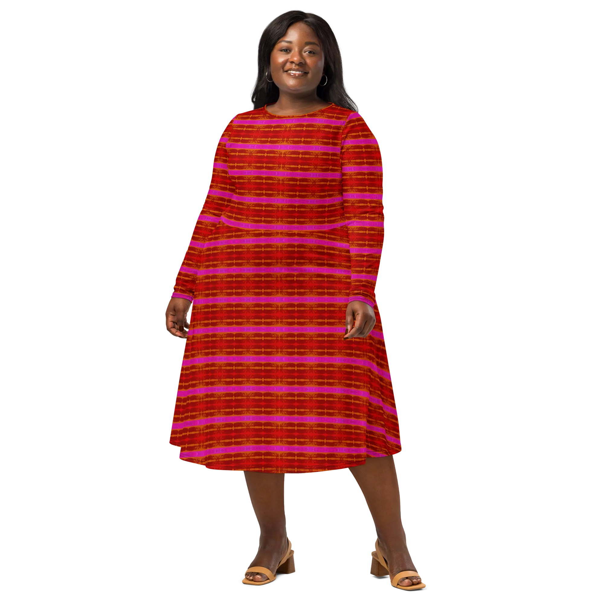 Long Sleeve Midi Dress (Her/Muliebris)(Rind#7 Rind Link Flip) RJSTH@Fabric#7 RJTHS2022 RJS