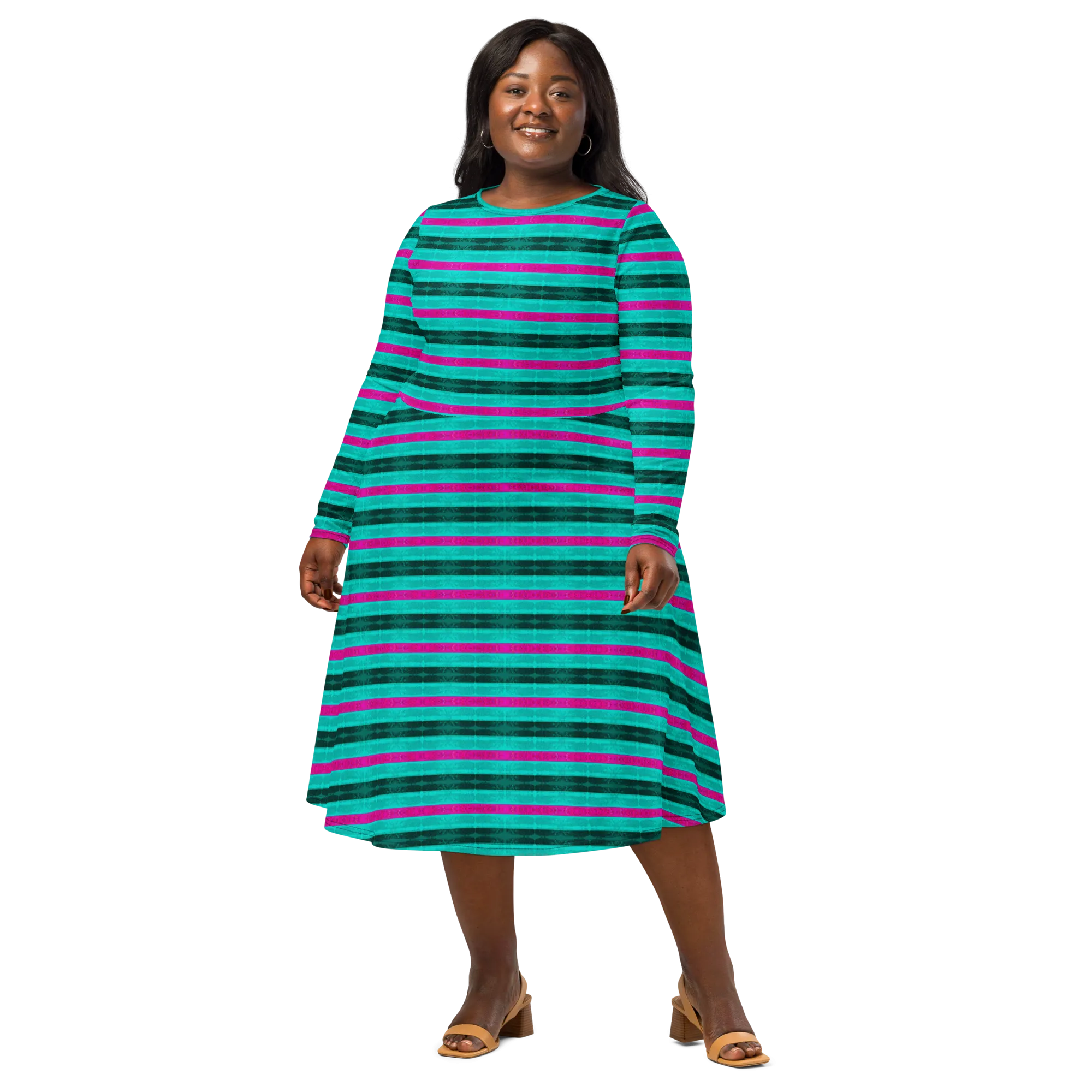 Long Sleeve Midi Dress (Her/Muliebris)(Rind#8 Rind Link Flip) RJSTH@Fabric#8 RJTHS2022 RJS