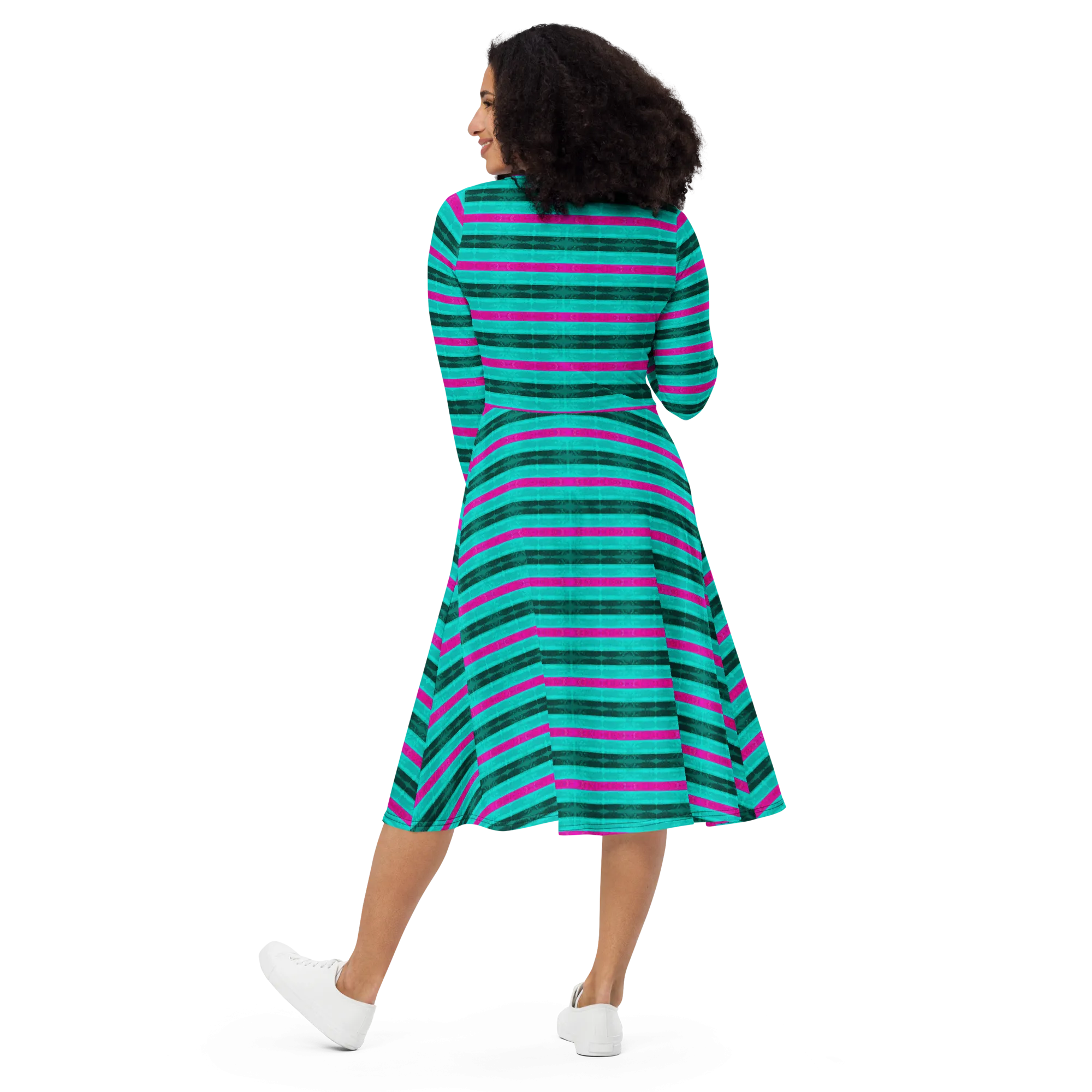Long Sleeve Midi Dress (Her/Muliebris)(Rind#8 Rind Link Flip) RJSTH@Fabric#8 RJTHS2022 RJS