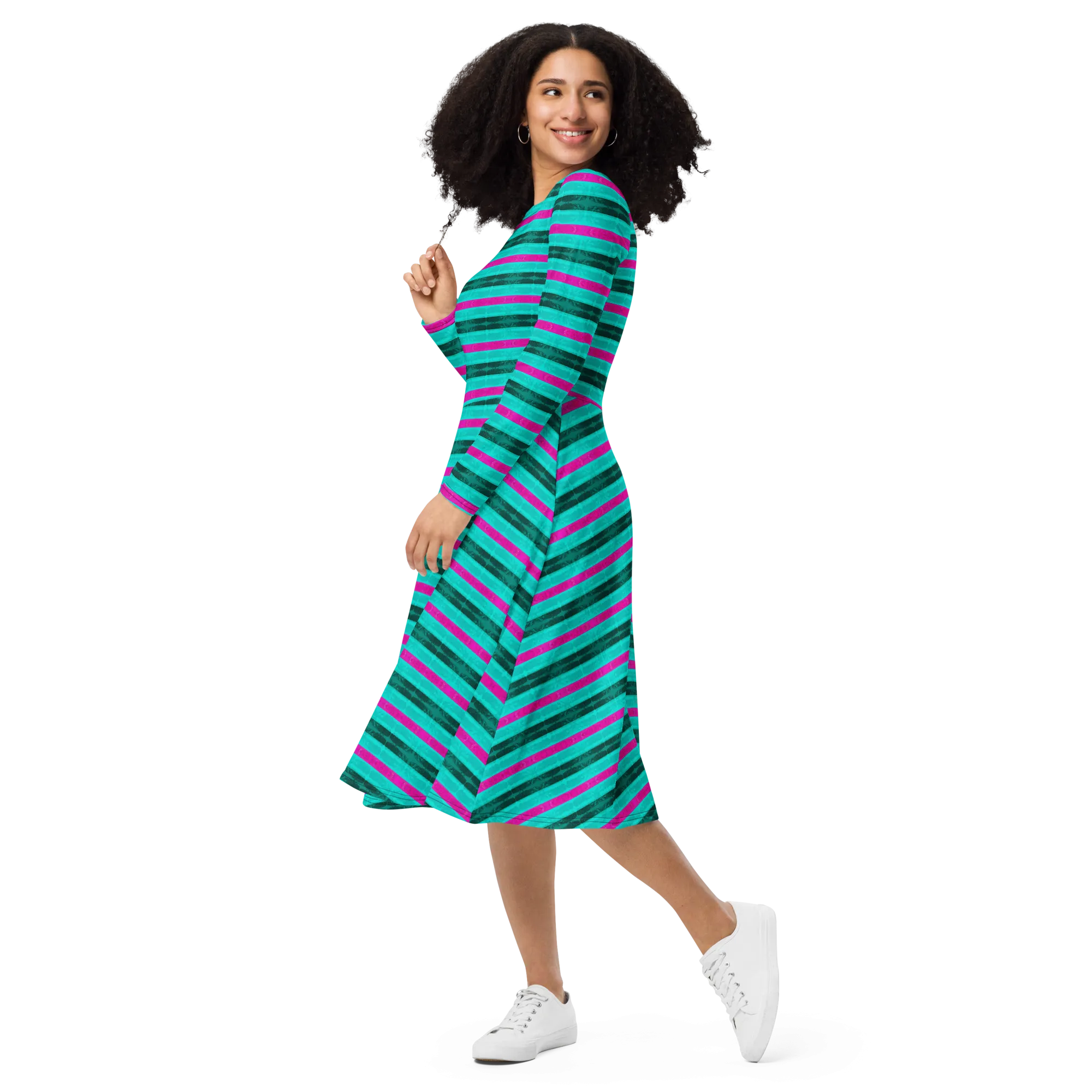 Long Sleeve Midi Dress (Her/Muliebris)(Rind#8 Rind Link Flip) RJSTH@Fabric#8 RJTHS2022 RJS