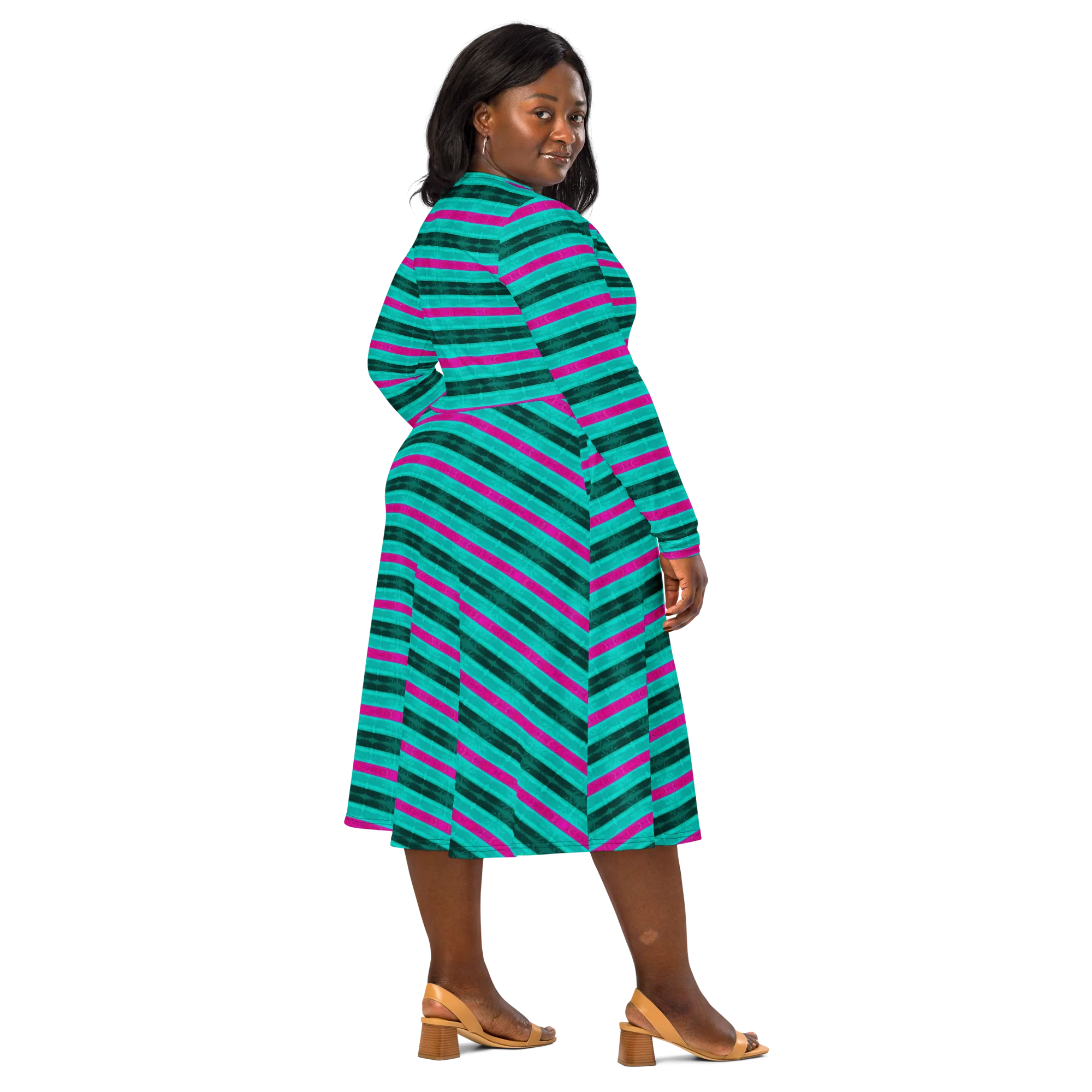 Long Sleeve Midi Dress (Her/Muliebris)(Rind#8 Rind Link Flip) RJSTH@Fabric#8 RJTHS2022 RJS