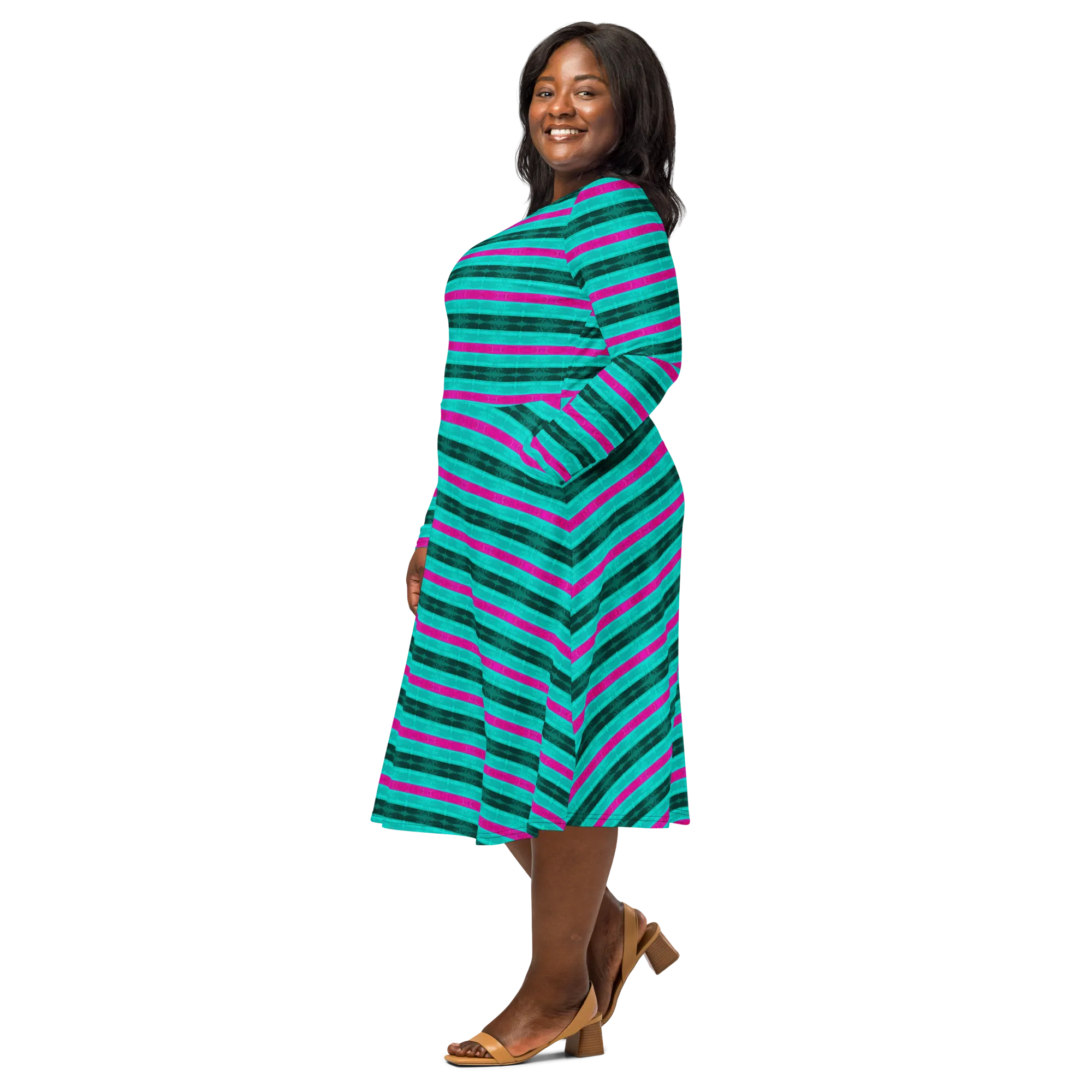 Long Sleeve Midi Dress (Her/Muliebris)(Rind#8 Rind Link Flip) RJSTH@Fabric#8 RJTHS2022 RJS