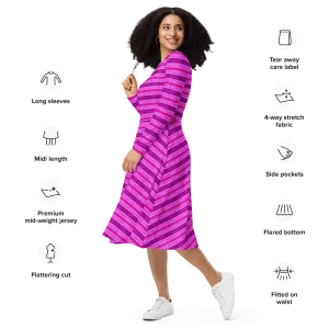 Long Sleeve Midi Dress (Her/Muliebris)(Rind#9 Rind Link Flip) RJSTH@Fabric#9 RJTHS2022 RJS