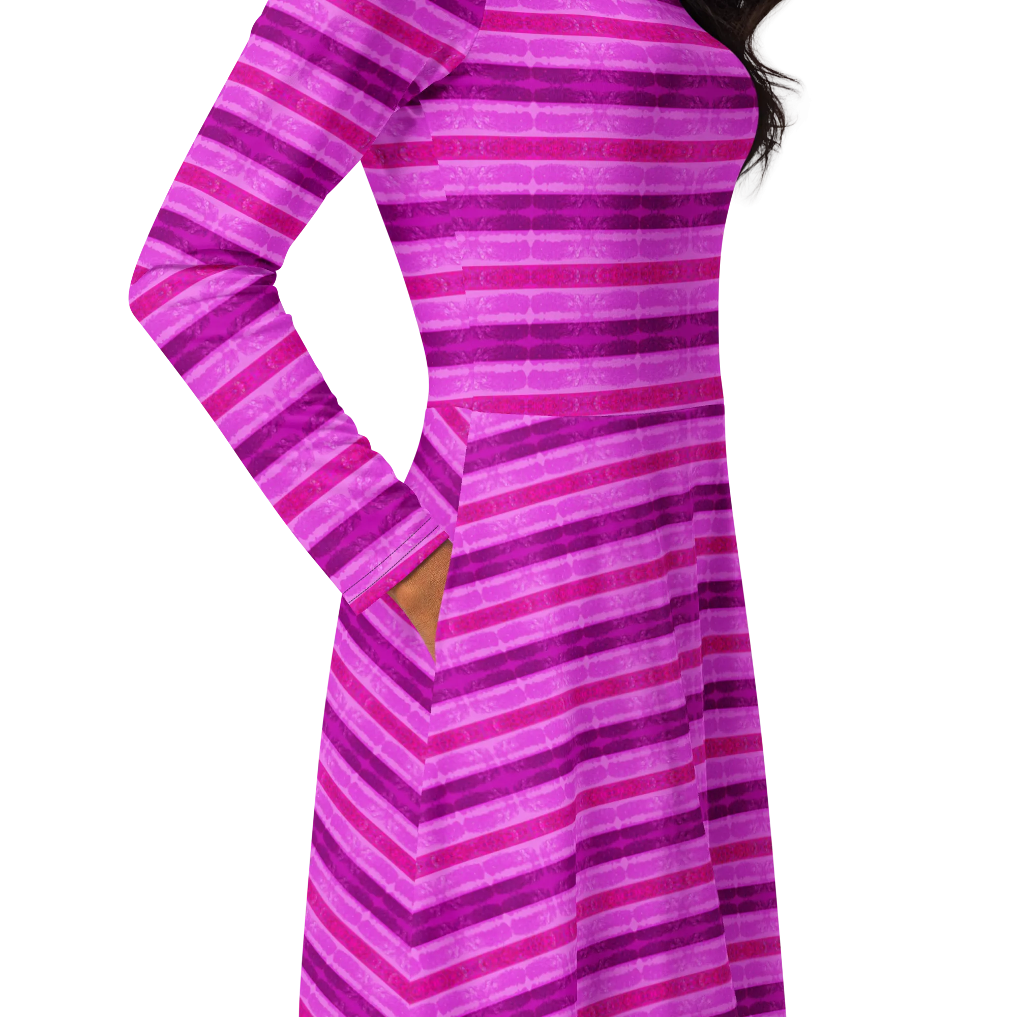 Long Sleeve Midi Dress (Her/Muliebris)(Rind#9 Rind Link Flip) RJSTH@Fabric#9 RJTHS2022 RJS
