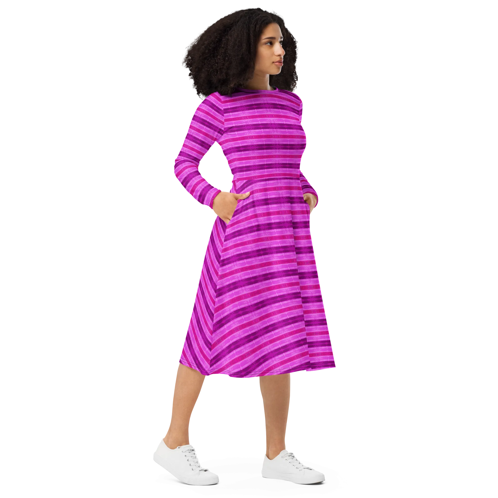 Long Sleeve Midi Dress (Her/Muliebris)(Rind#9 Rind Link Flip) RJSTH@Fabric#9 RJTHS2022 RJS