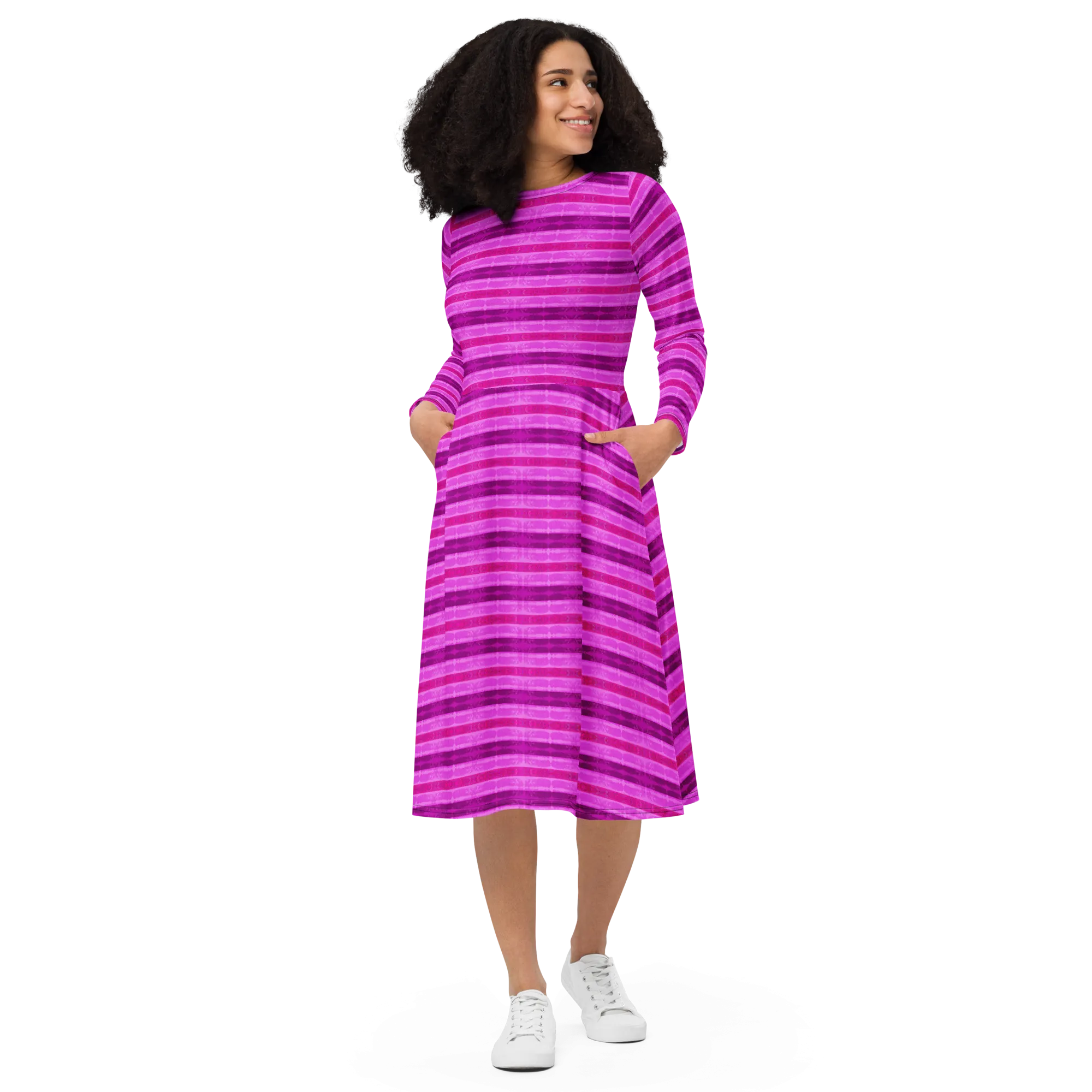 Long Sleeve Midi Dress (Her/Muliebris)(Rind#9 Rind Link Flip) RJSTH@Fabric#9 RJTHS2022 RJS