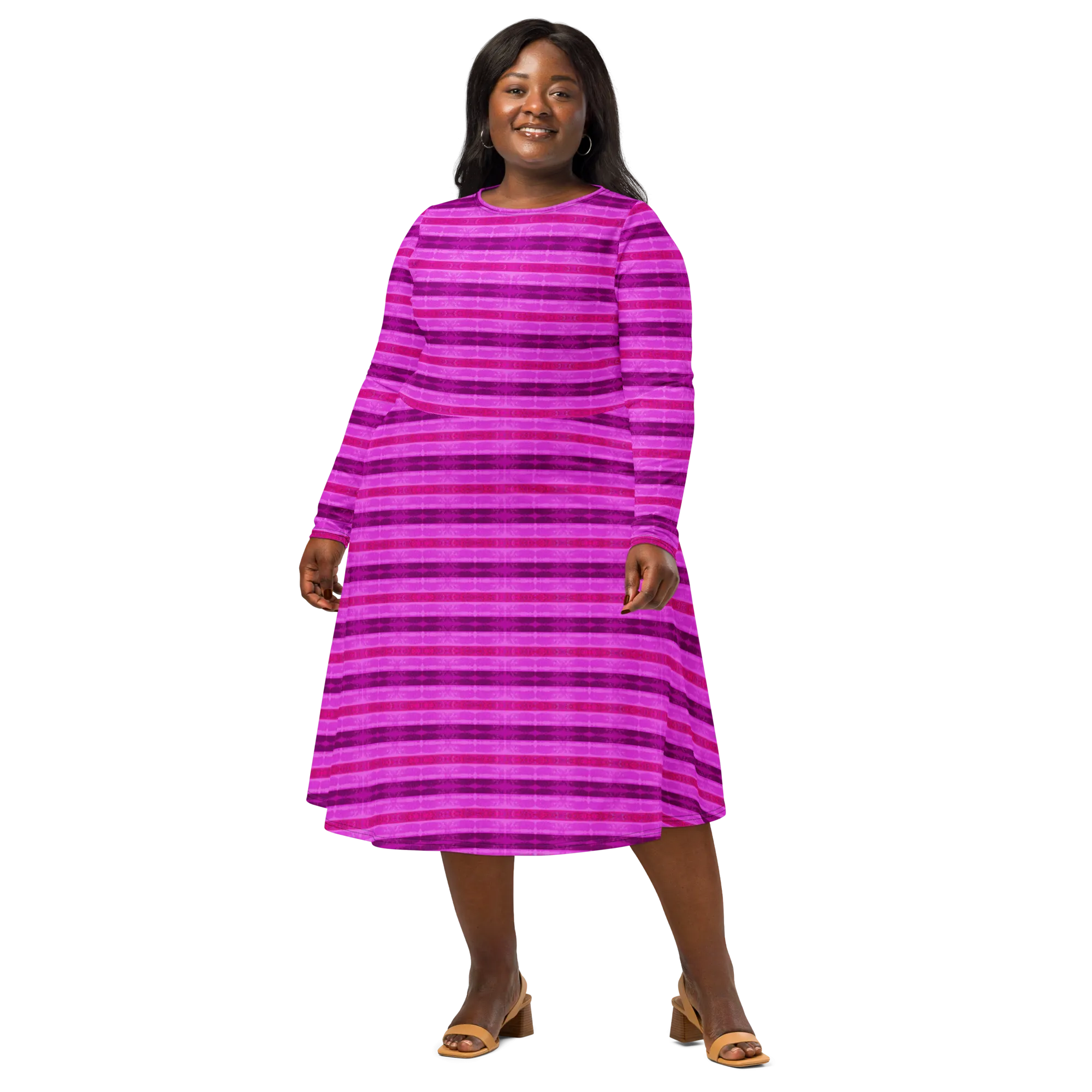 Long Sleeve Midi Dress (Her/Muliebris)(Rind#9 Rind Link Flip) RJSTH@Fabric#9 RJTHS2022 RJS