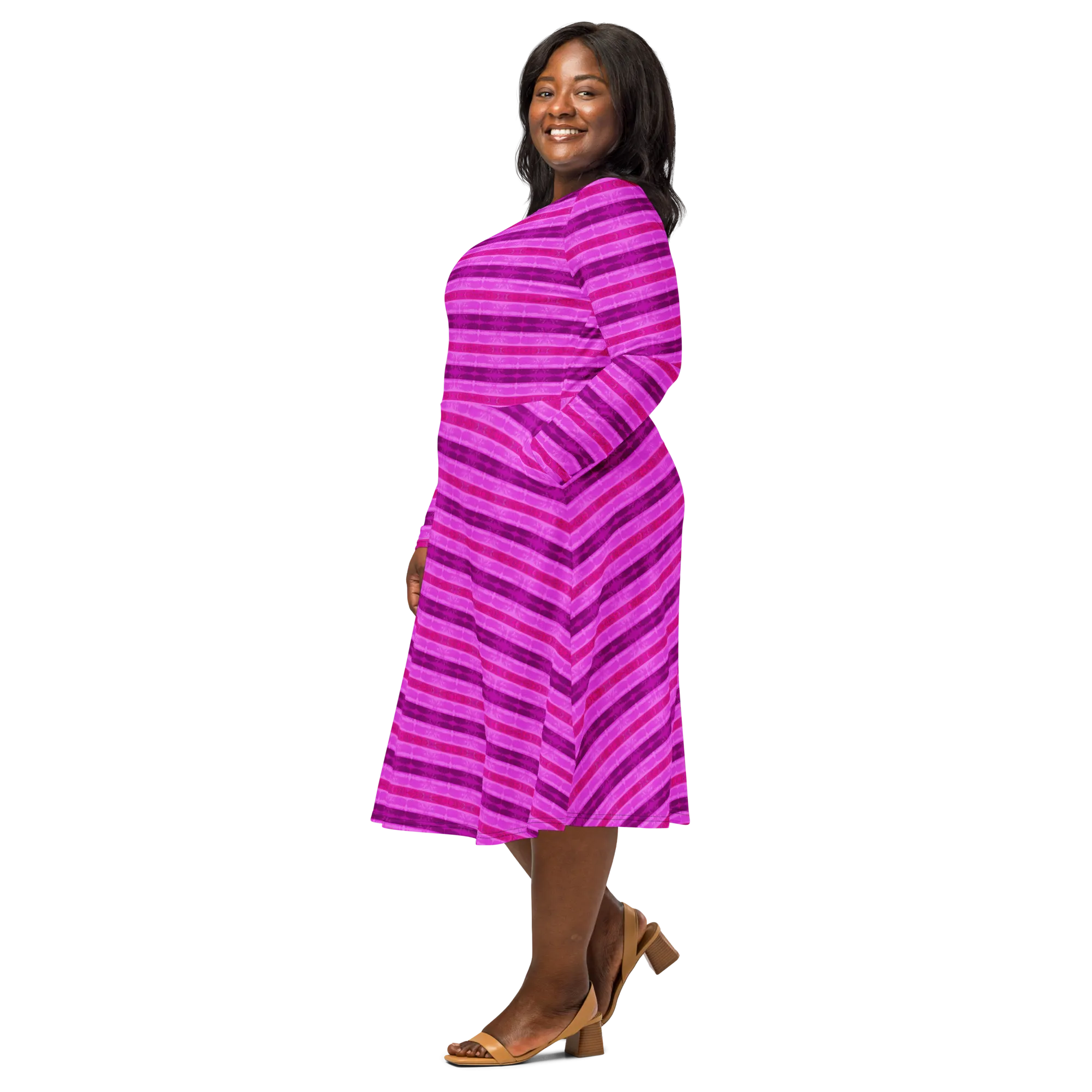 Long Sleeve Midi Dress (Her/Muliebris)(Rind#9 Rind Link Flip) RJSTH@Fabric#9 RJTHS2022 RJS
