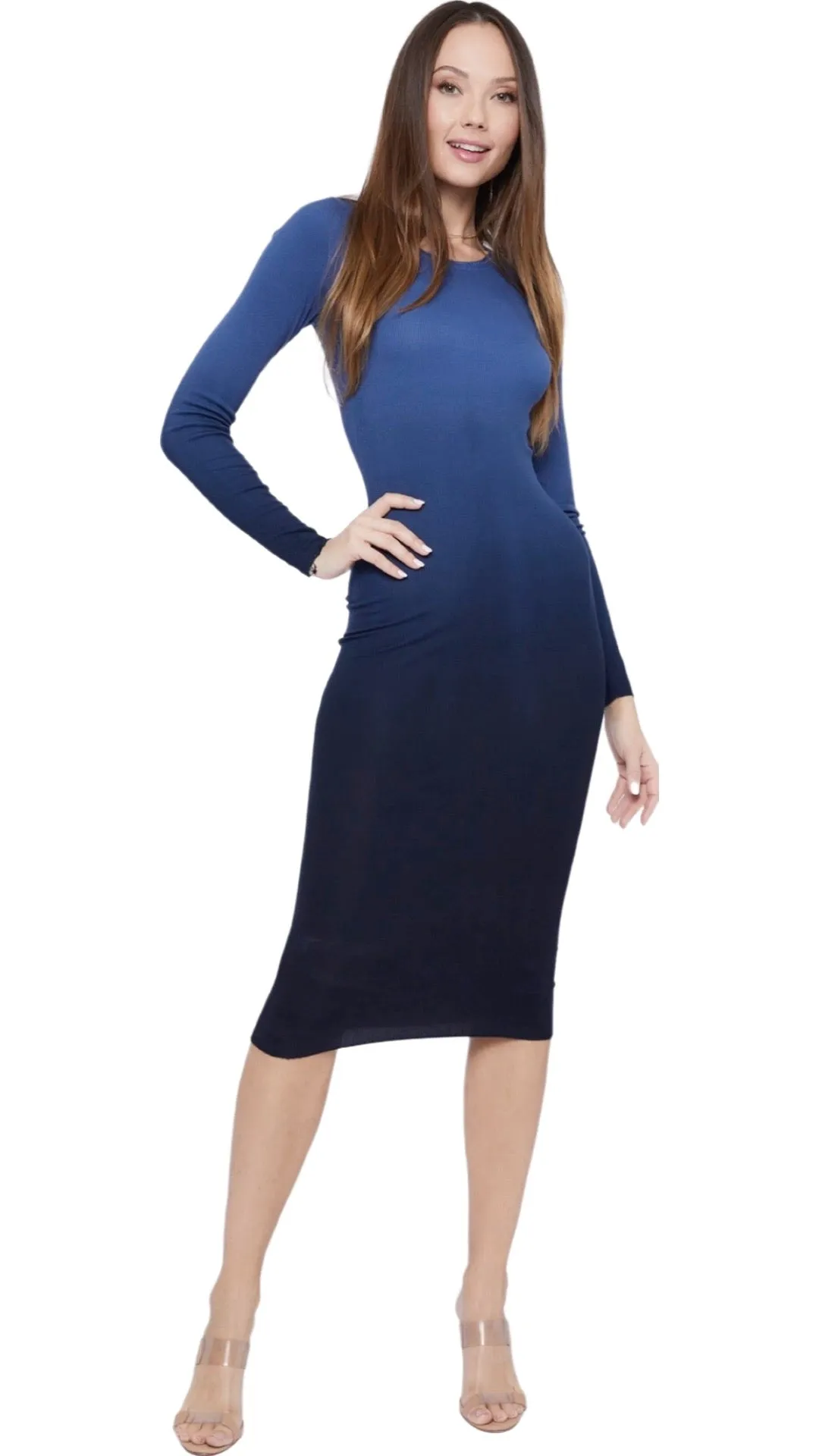 Long Sleeve Rib Dress