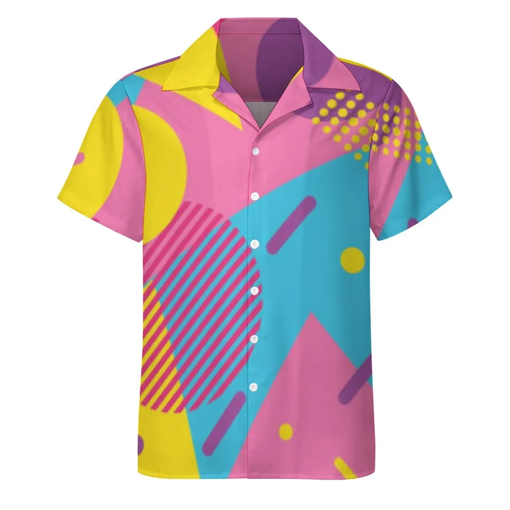 LOUD 90s Wallpaper Print Cuban collar shirt