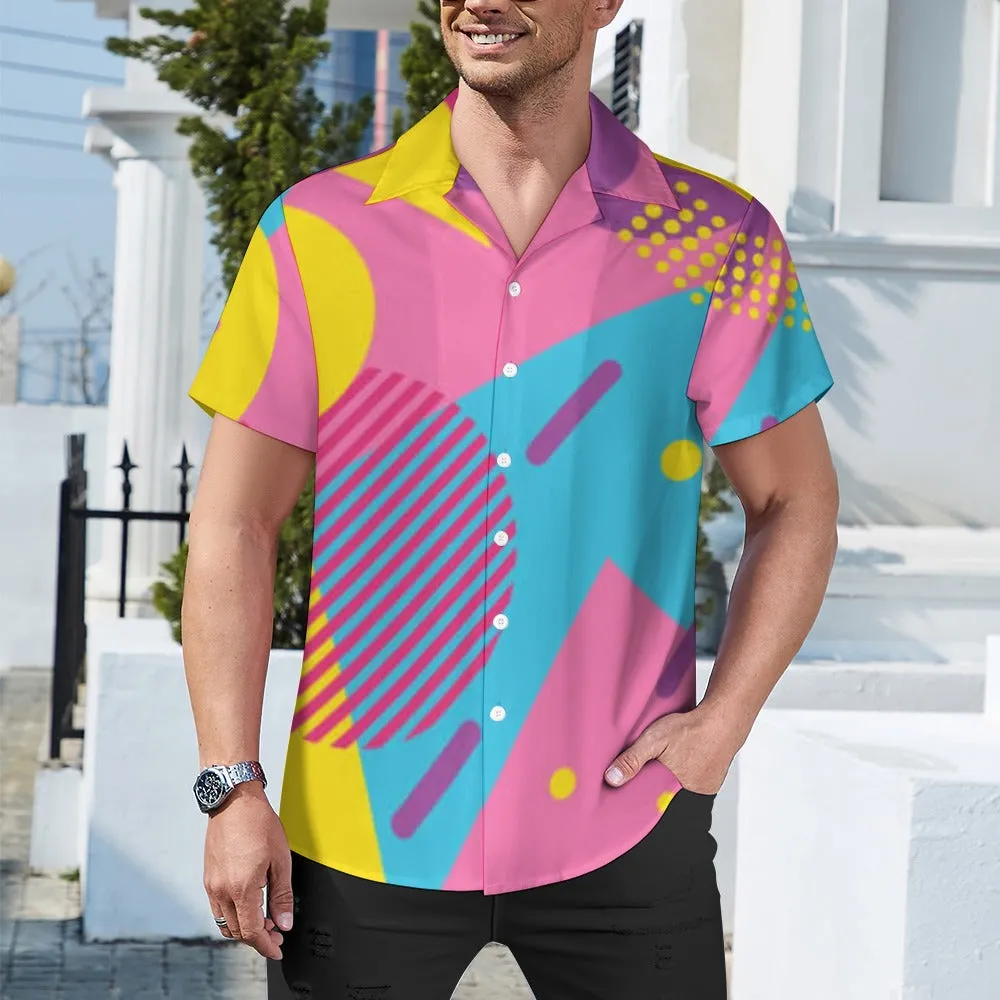 LOUD 90s Wallpaper Print Cuban collar shirt
