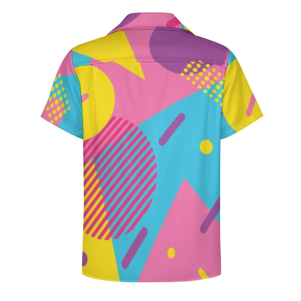 LOUD 90s Wallpaper Print Cuban collar shirt