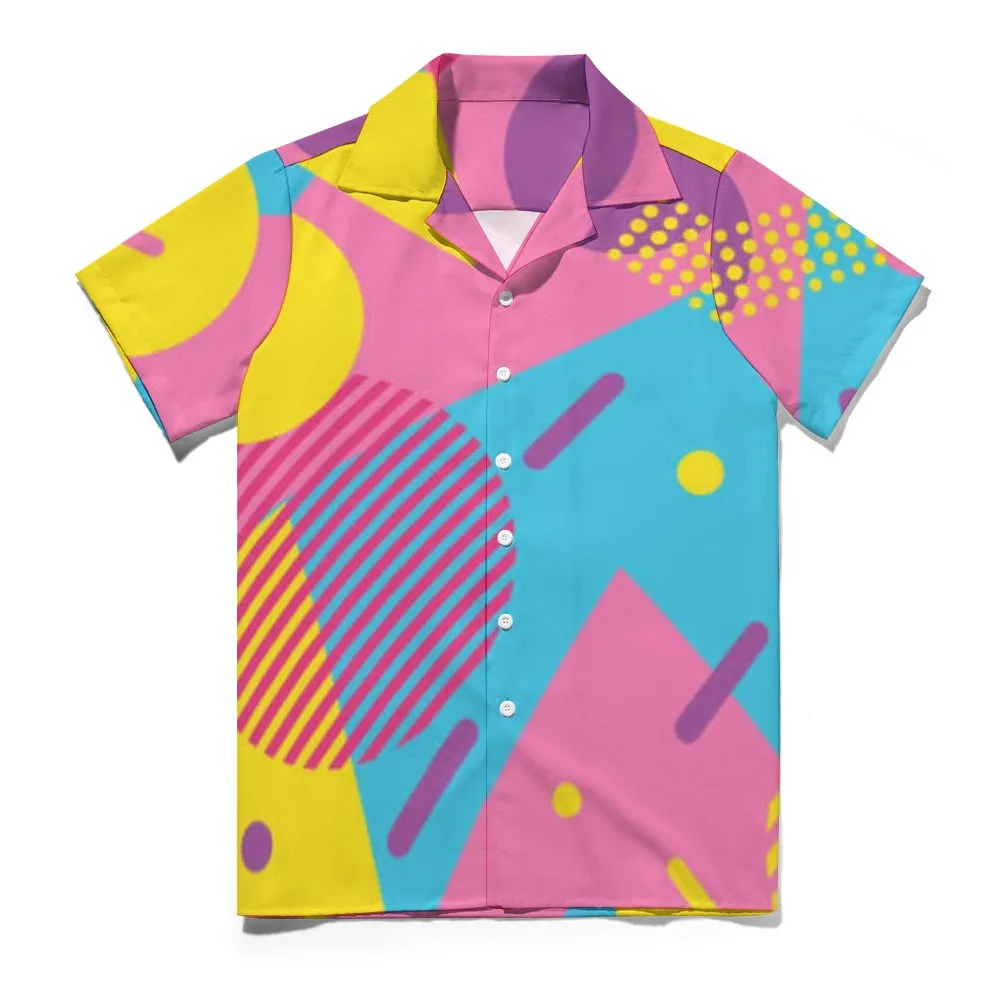 LOUD 90s Wallpaper Print Cuban collar shirt