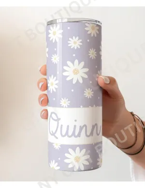Loving Lavender Daisy Personalized Tumbler