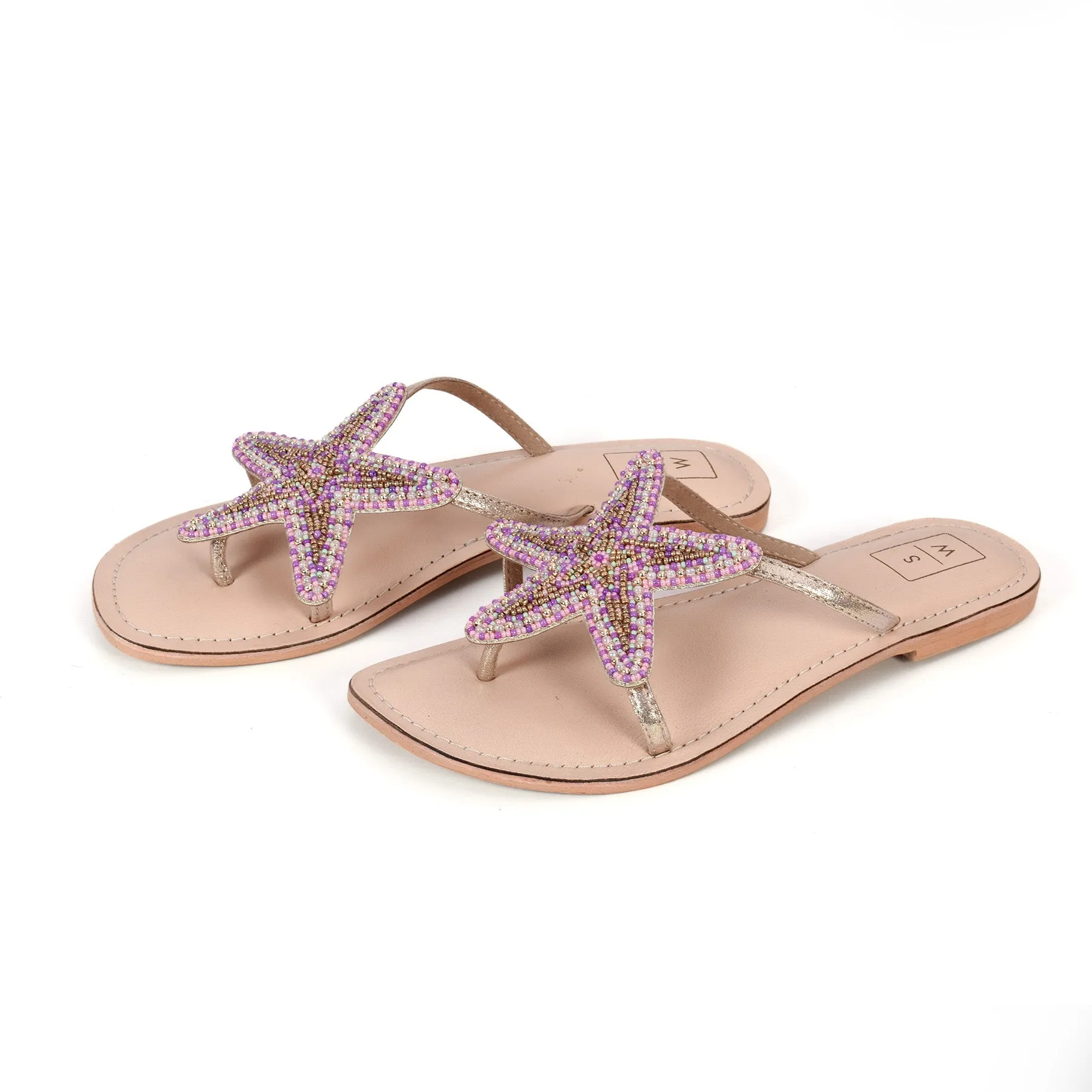 Lucy Multicolour Beaded Starfish Sandals